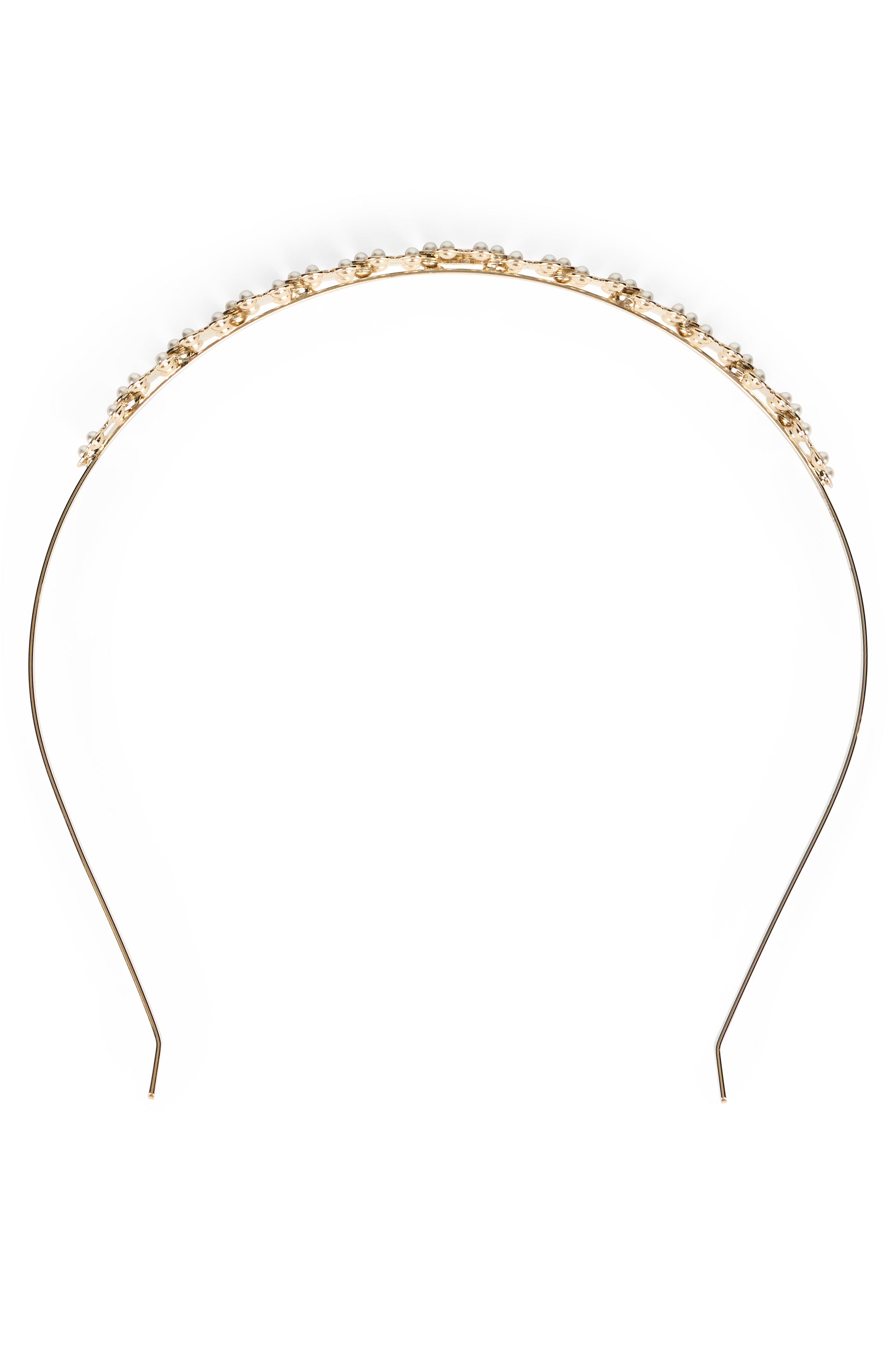 Gold colored headband elegant for any occasion.