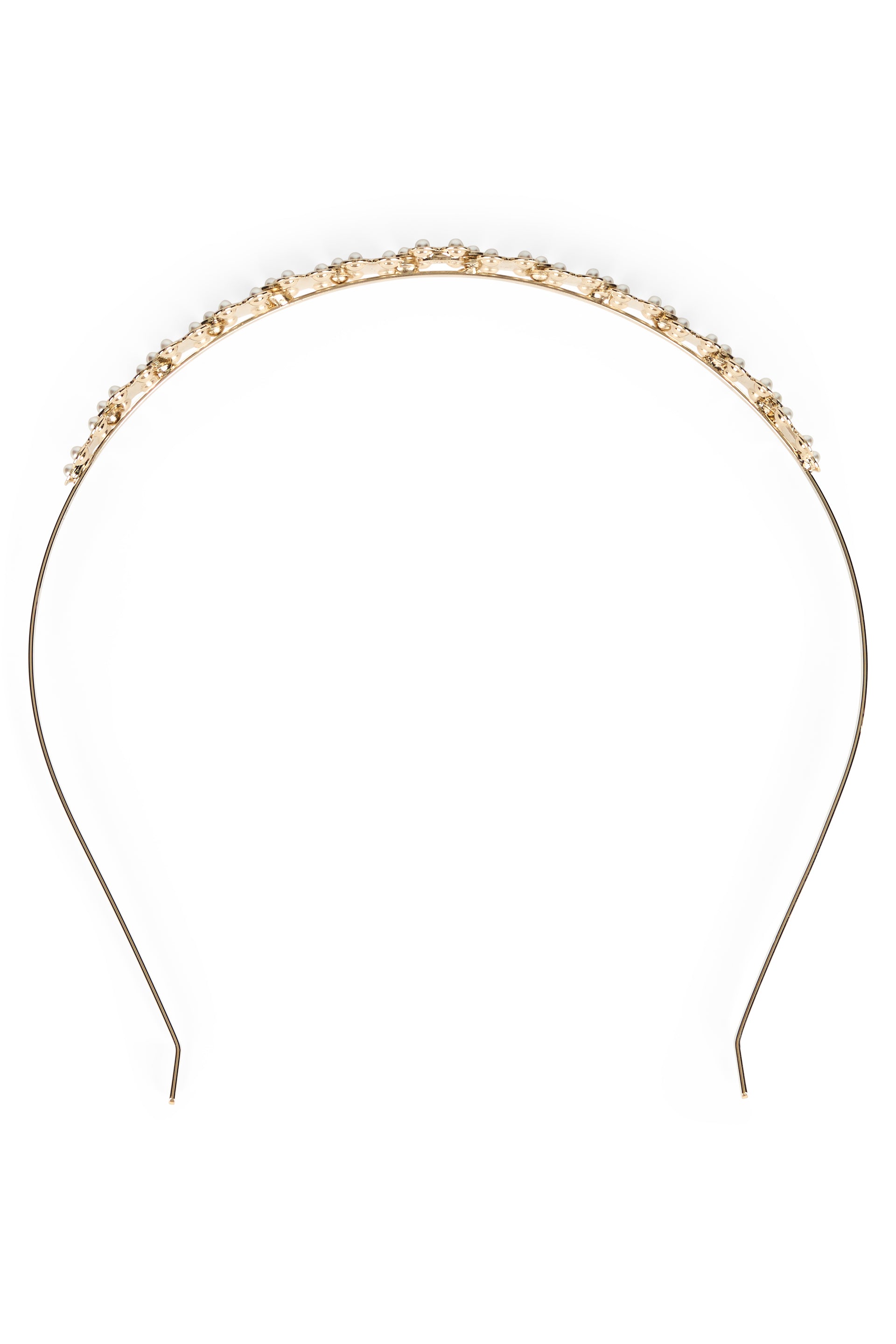 Gold colored headband elegant for any occasion.