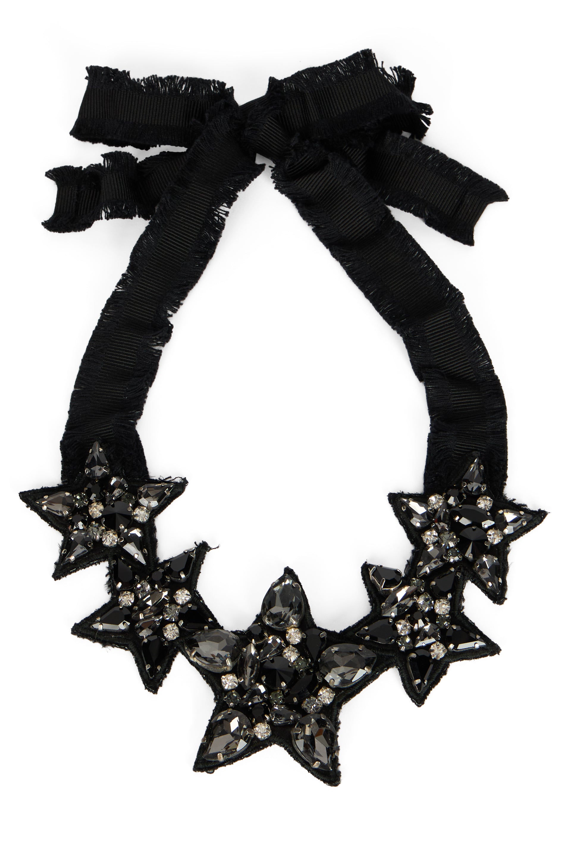 Elegant necklace with stars embellished with gemstones.
