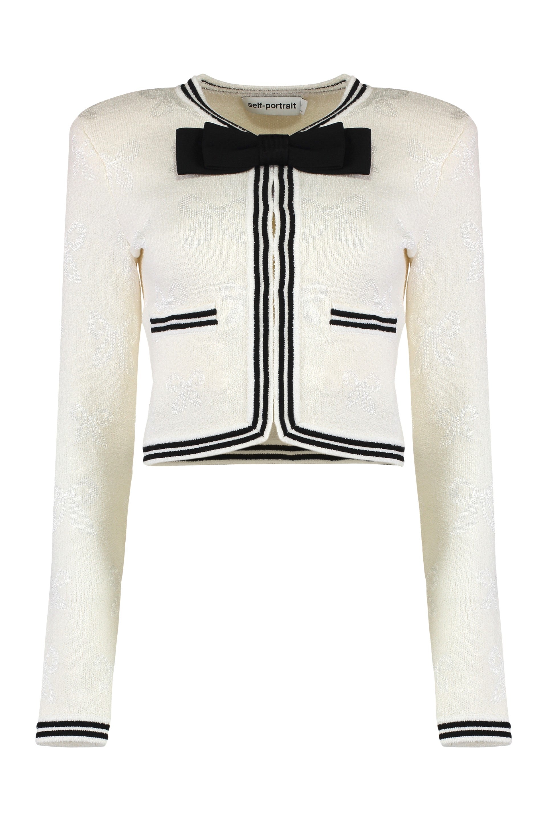 Jacquard knit cardigan