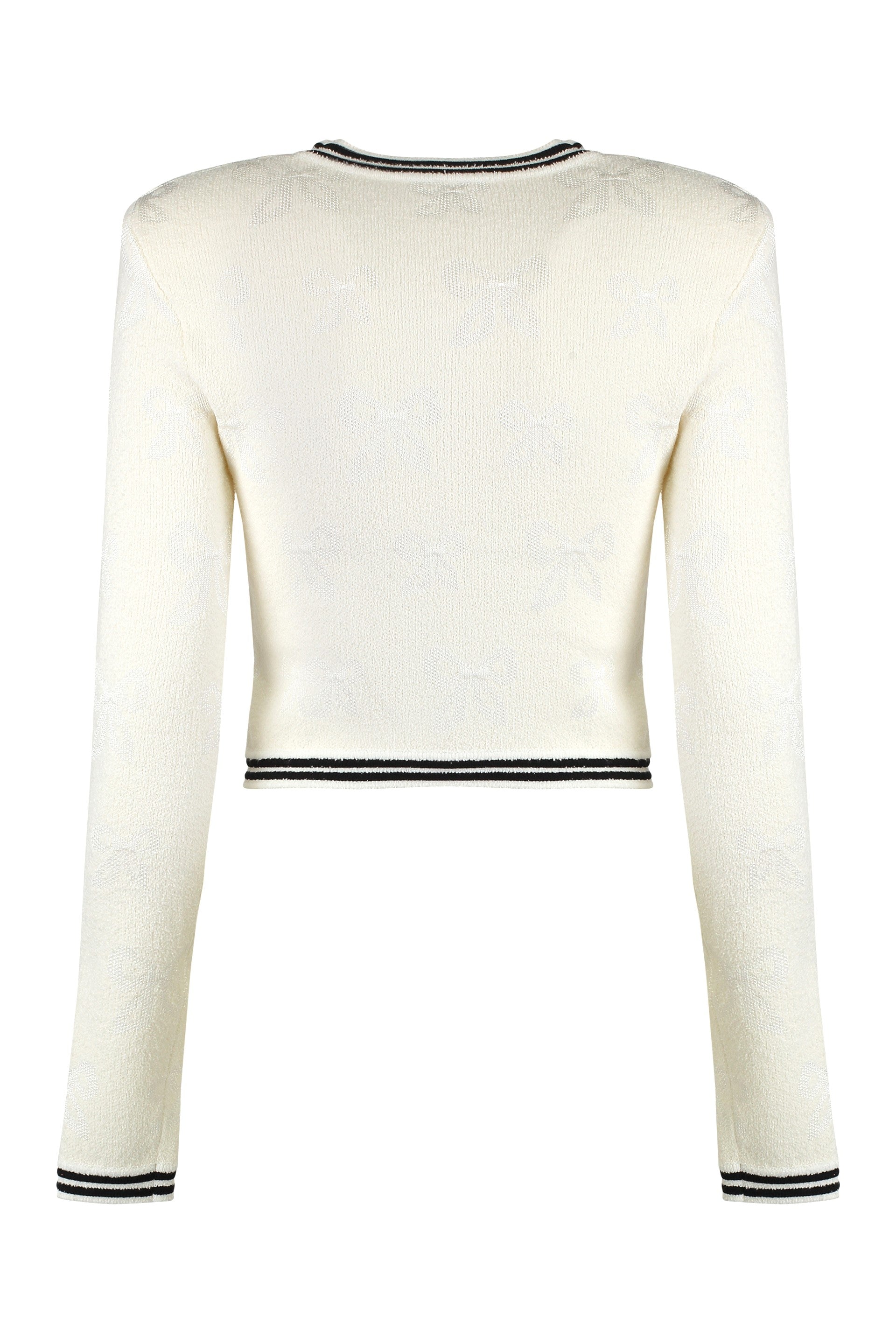 Jacquard knit cardigan