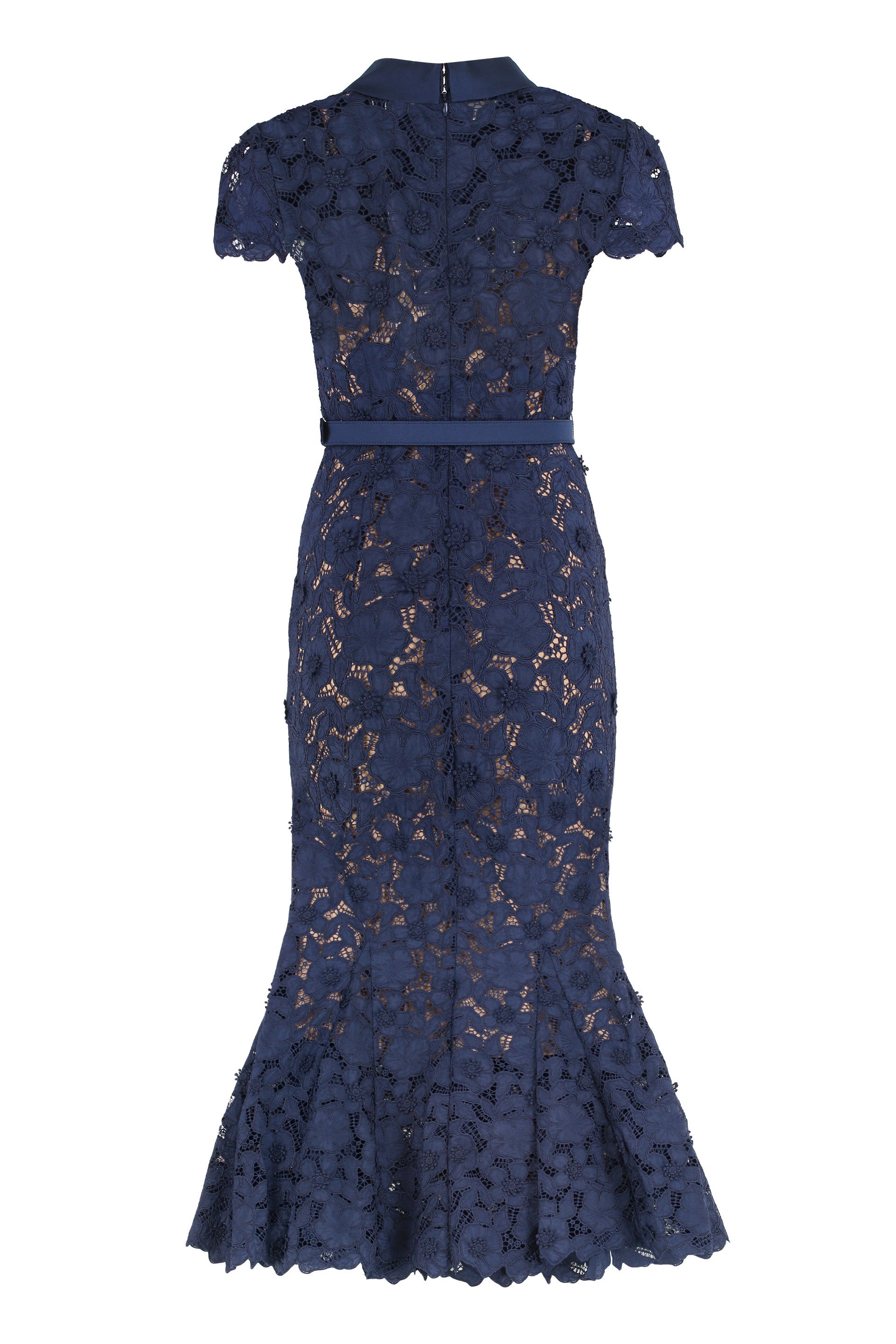 Midi dress in guipure lace