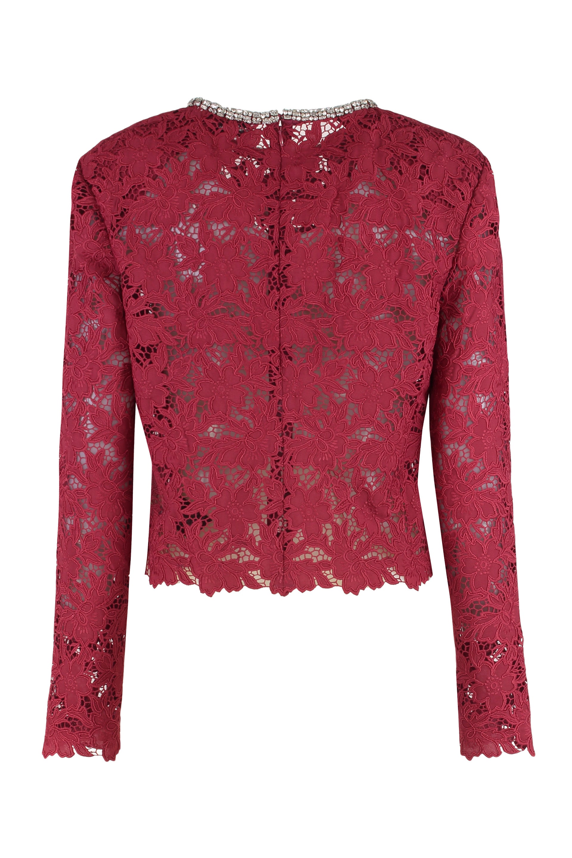 Lace top with crystals