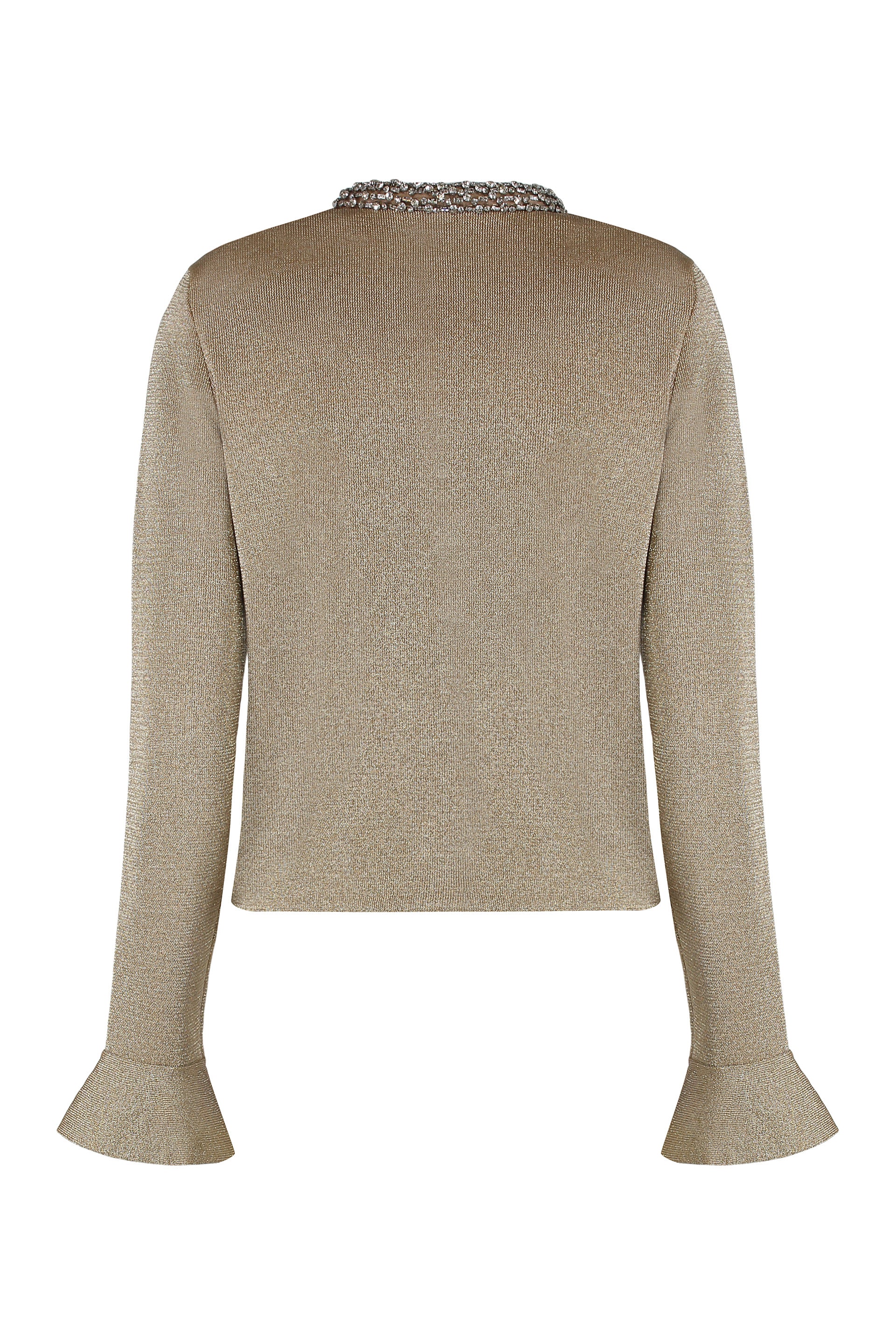 Cardigan with crystal finishing
