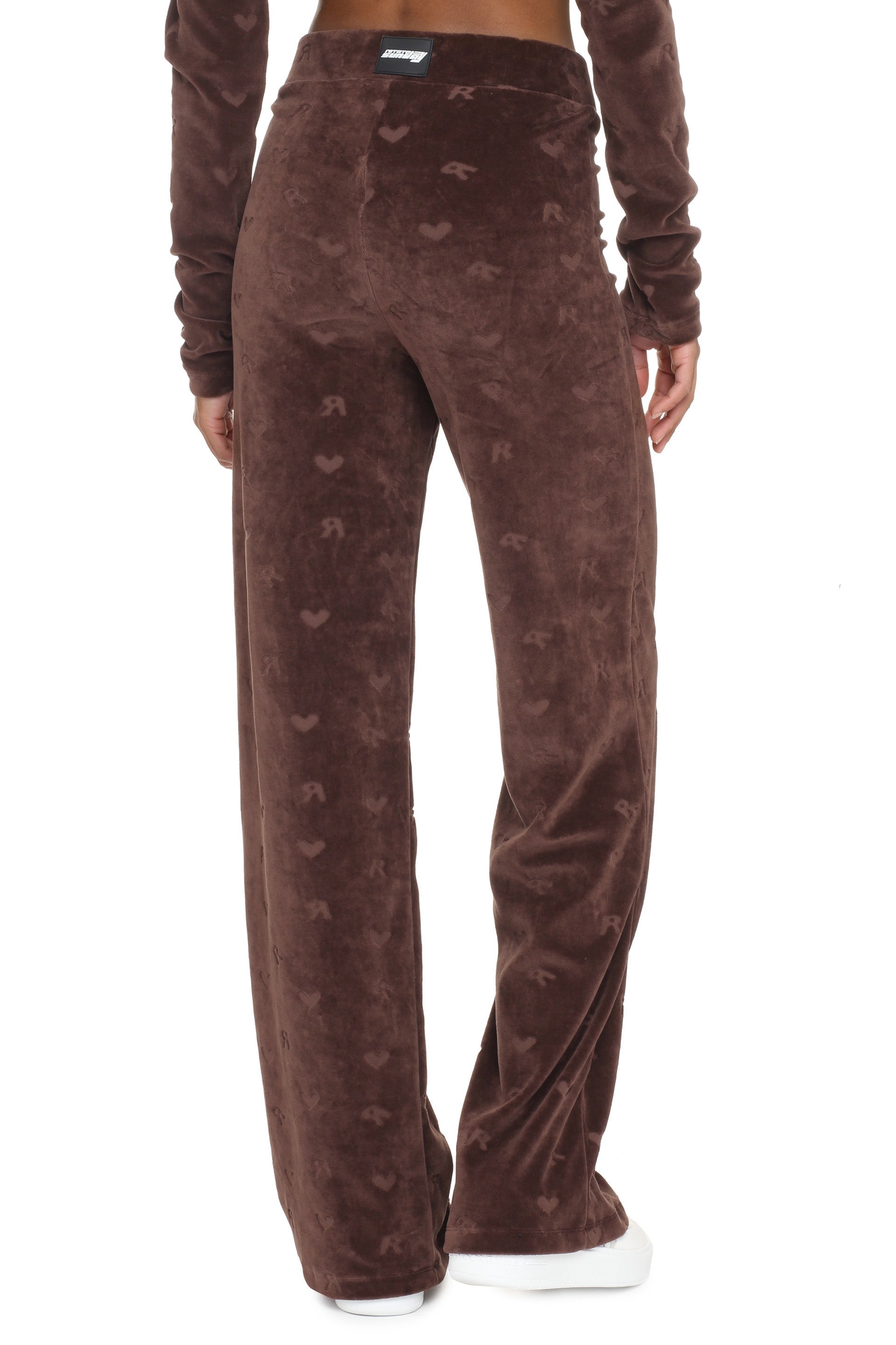 Velour logo trousers