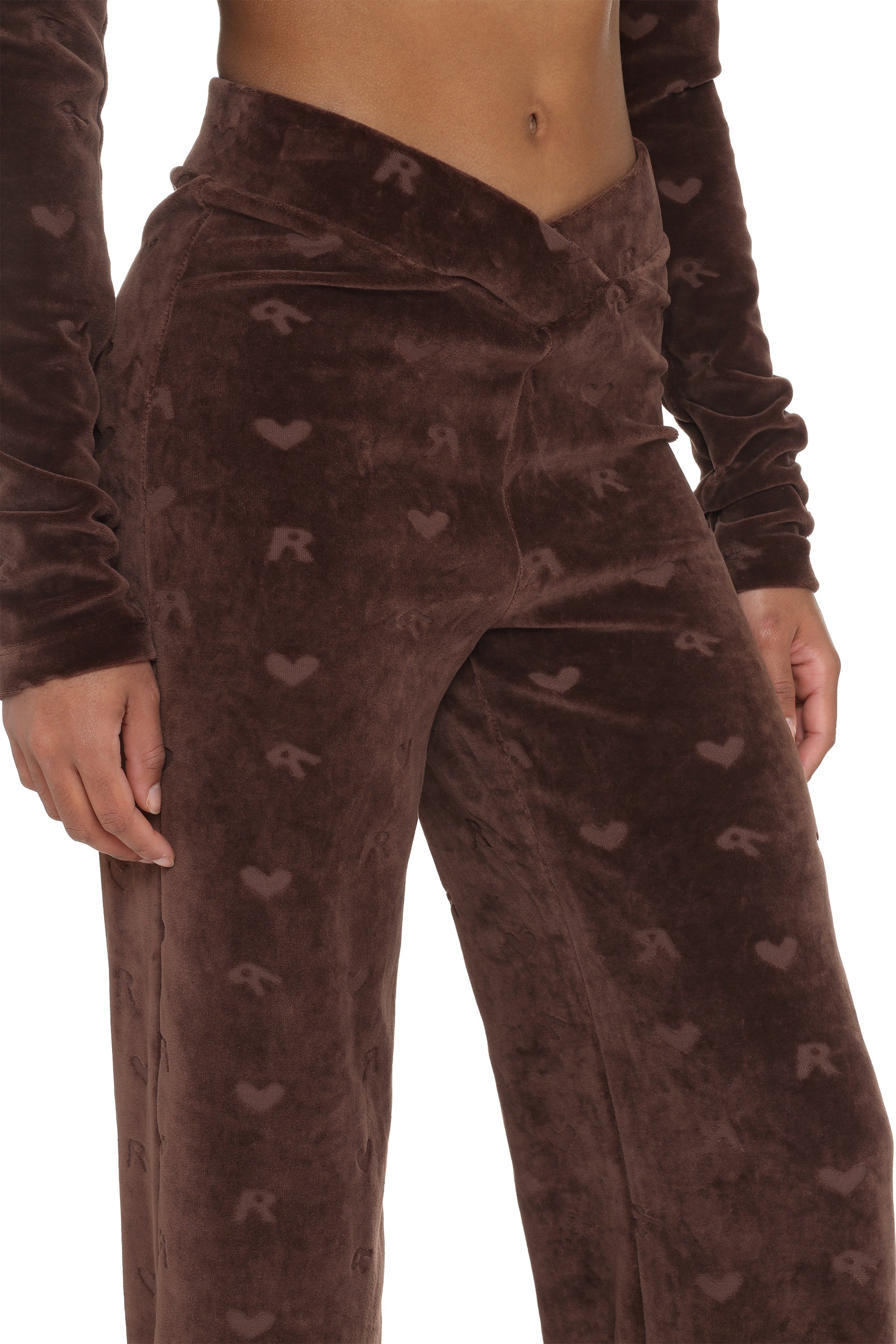 Velour logo trousers