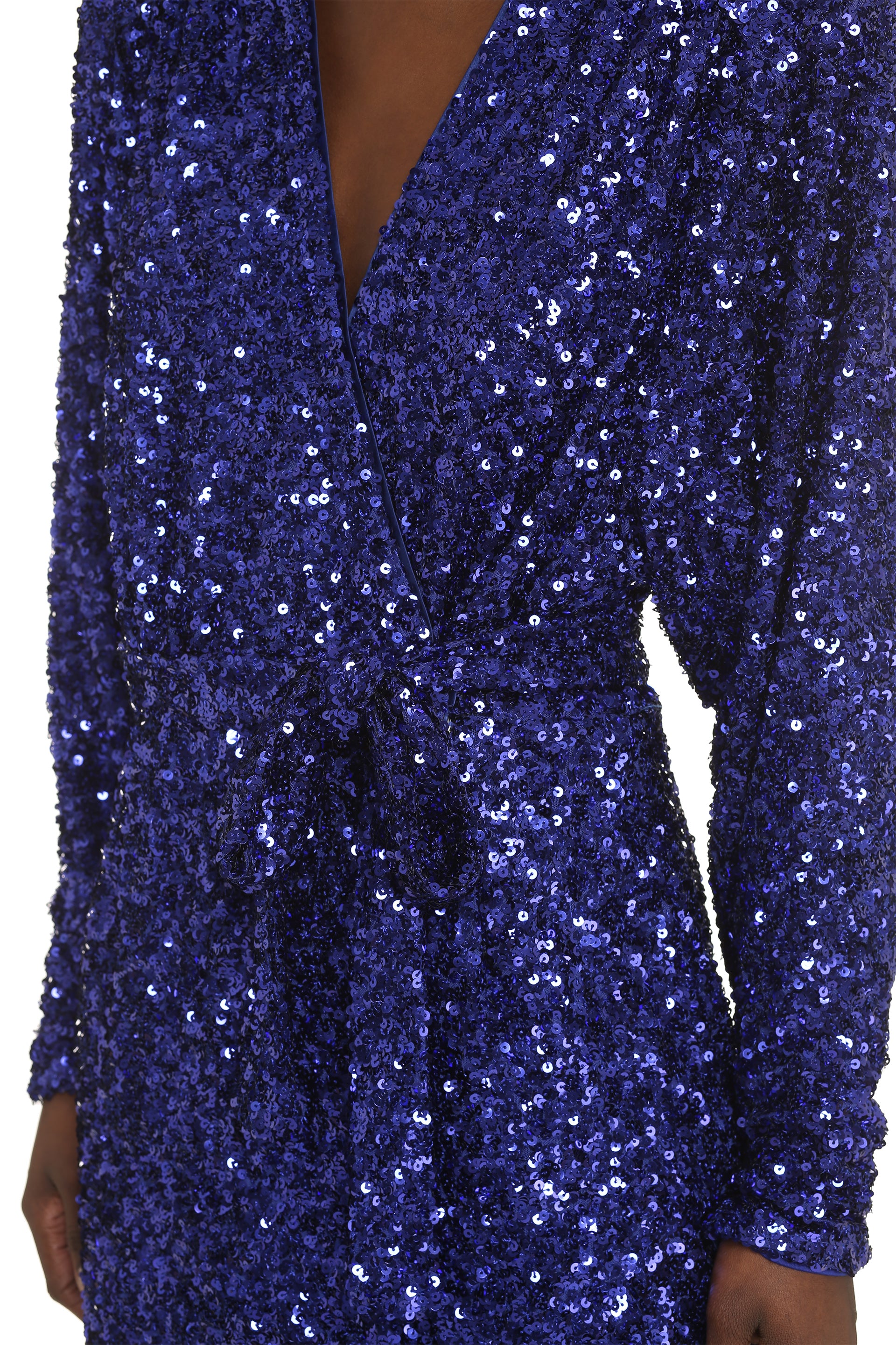 Sequined wrap-dress