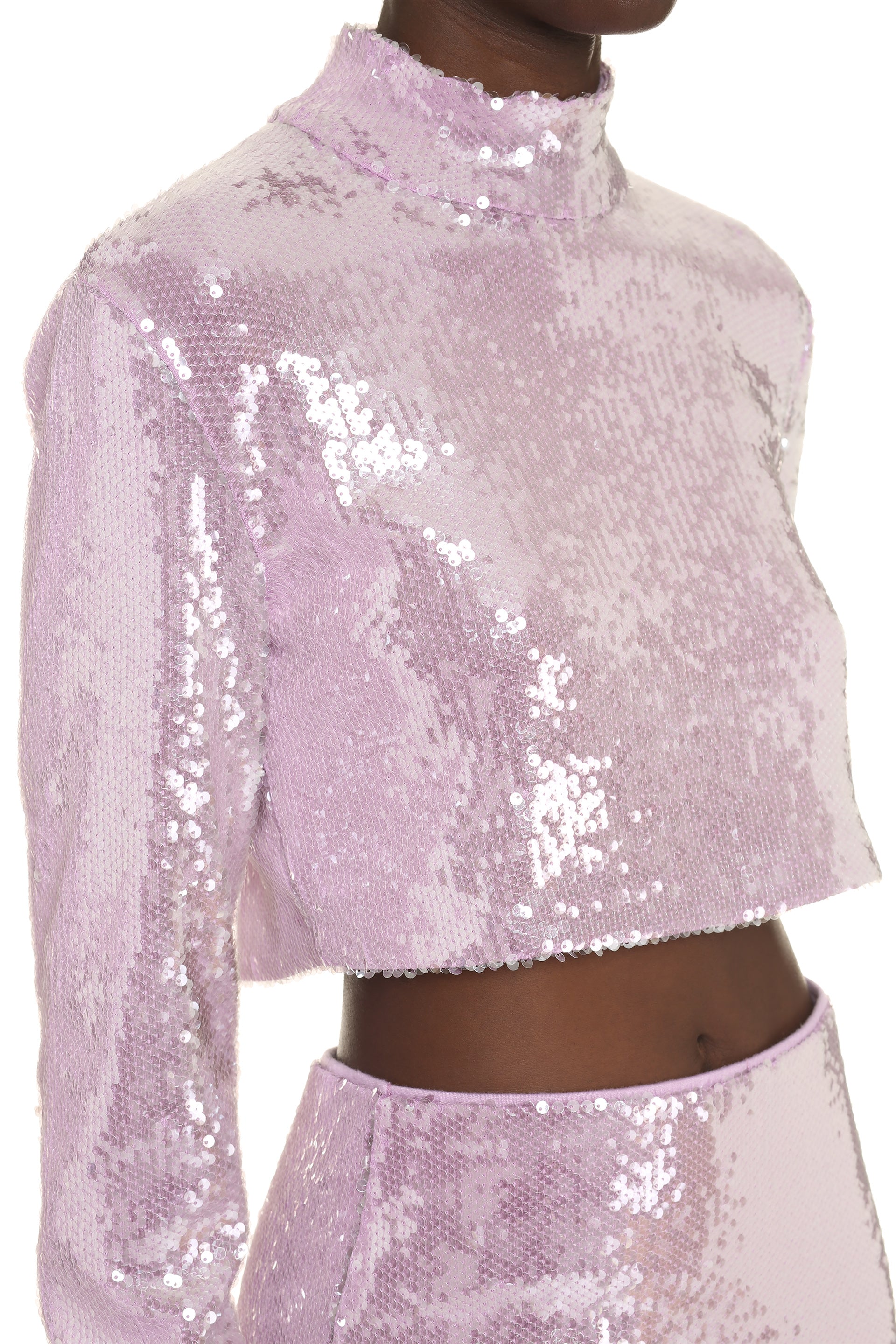 Long sleeve sequin top