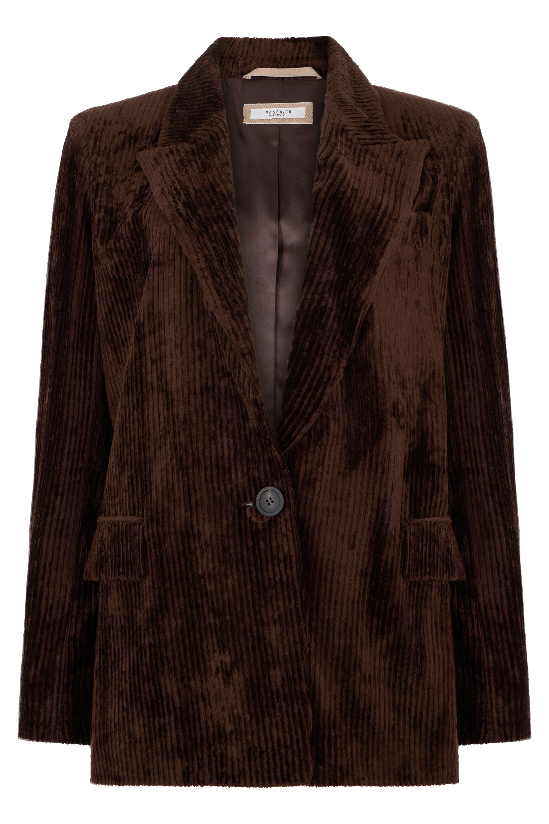 Elegant dark brown blazer, ideal for any occasion.