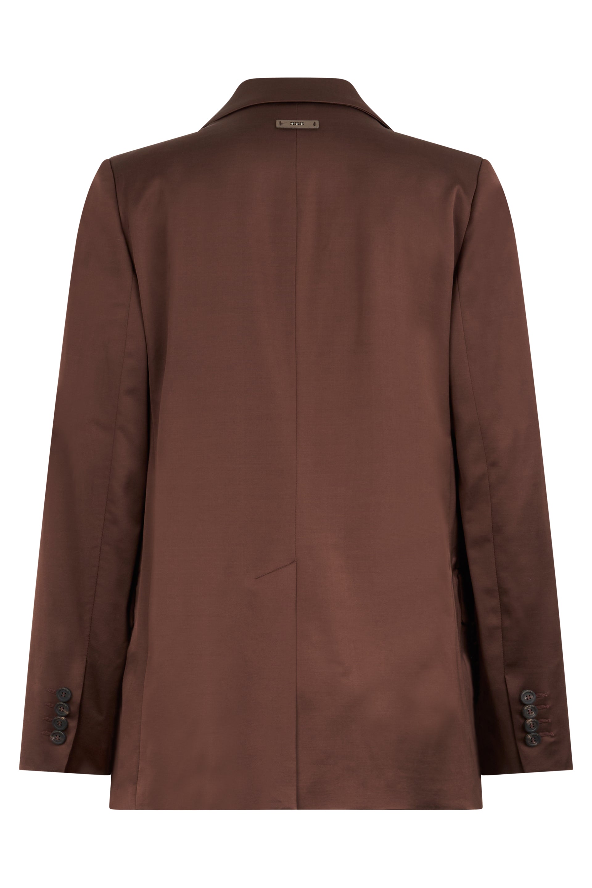 Elegant brown blazer with a classic cut.