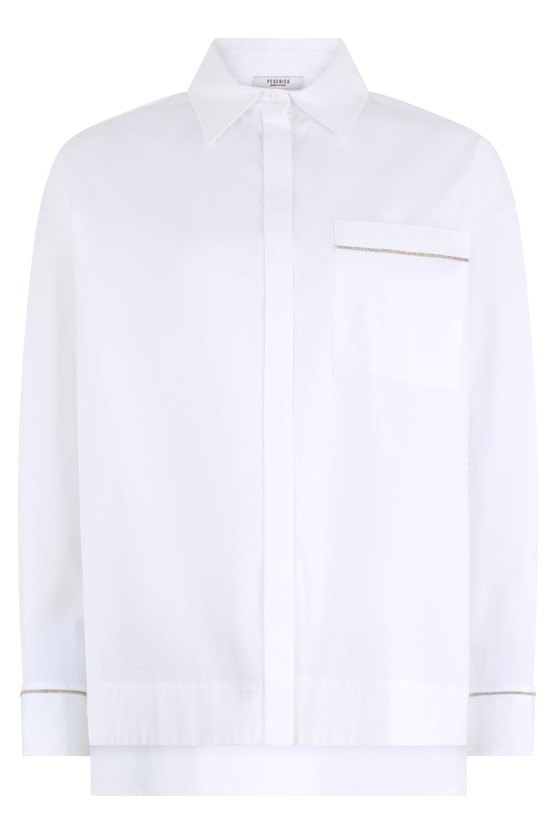 Light white shirt with long sleeves.