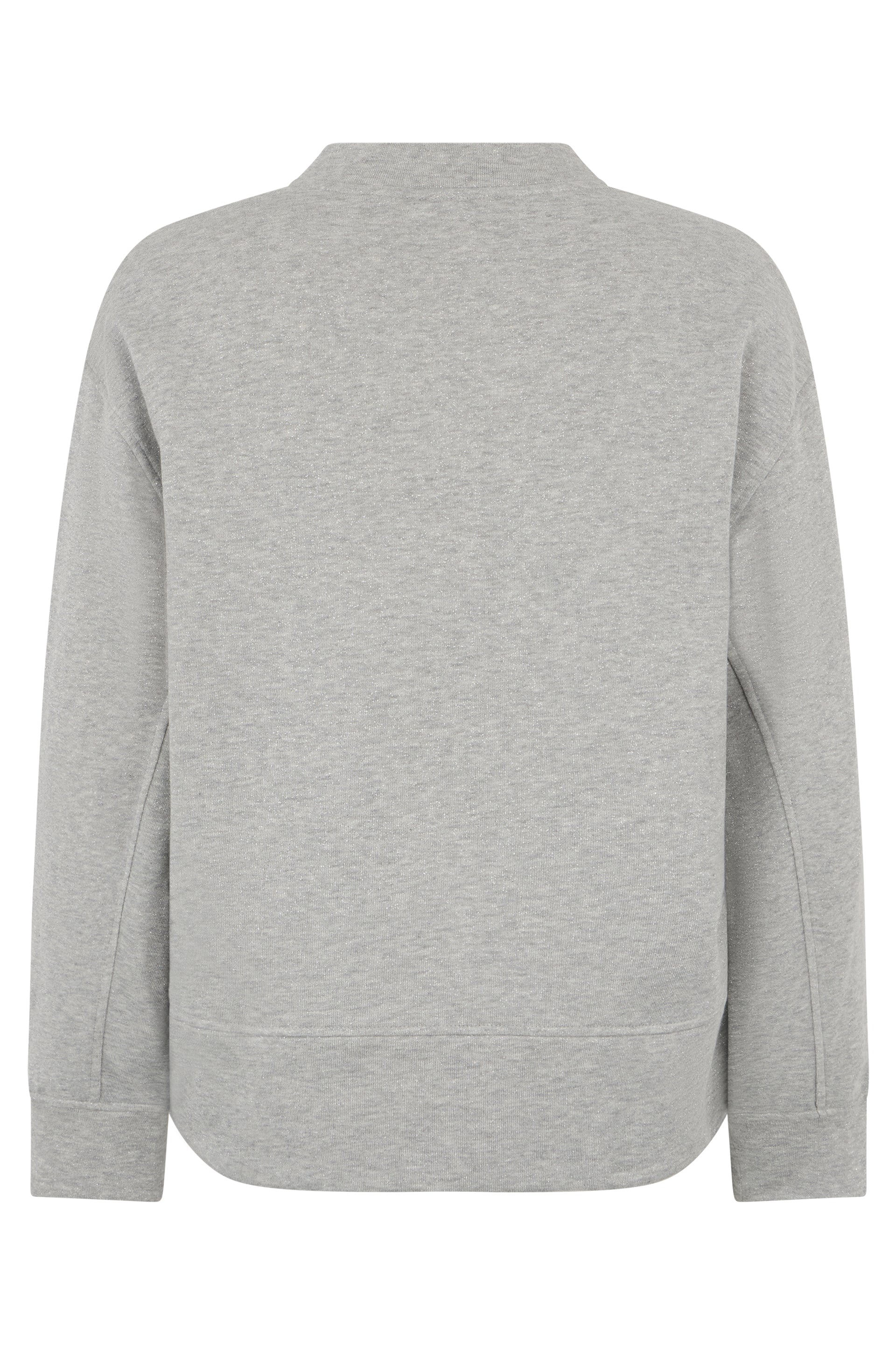 Crewneck sweatshirt in melange gray with a minimal and versatile design.
