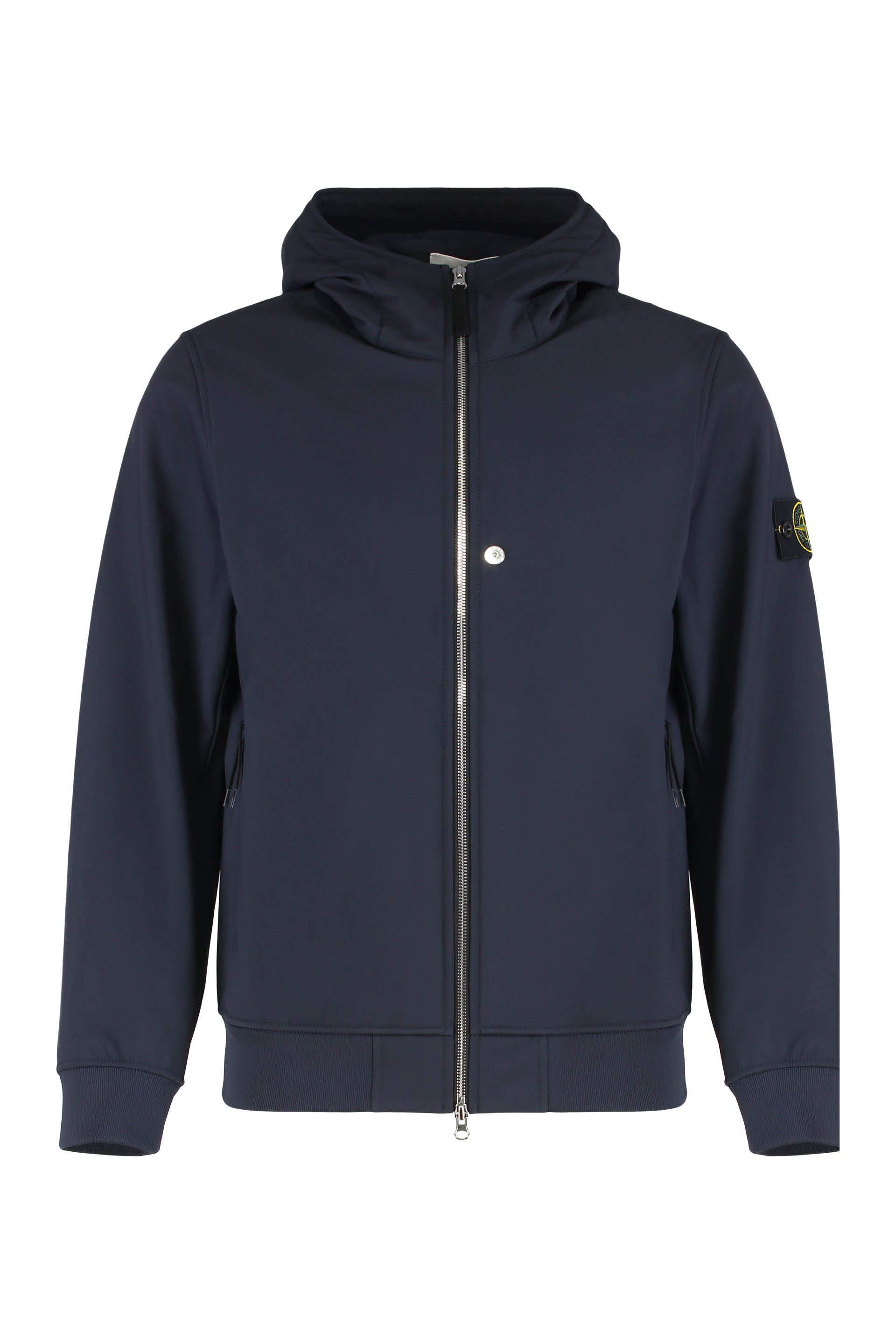 Hooded jacket in technical fabric