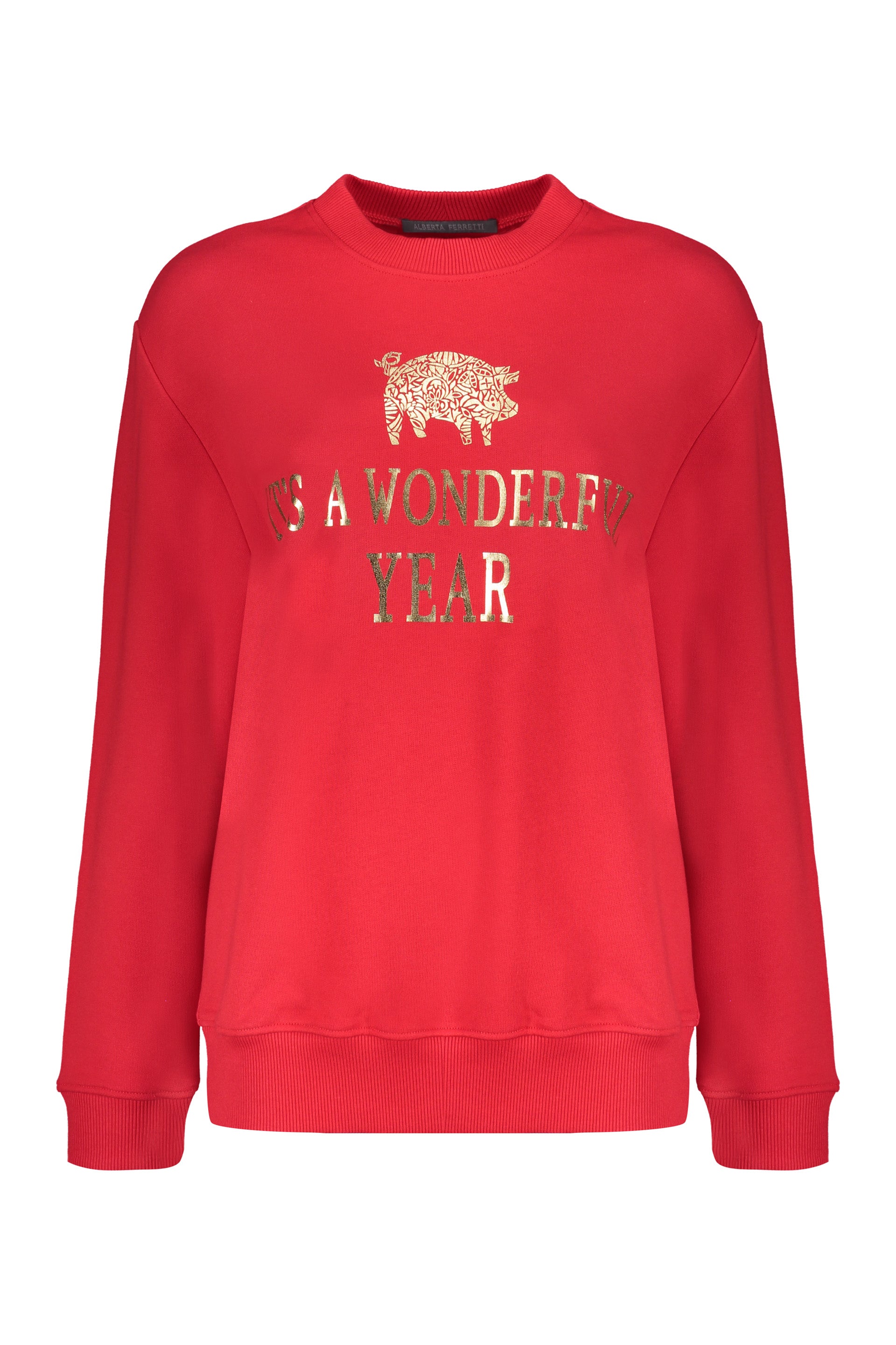 Cotton crew-neck sweatshirt