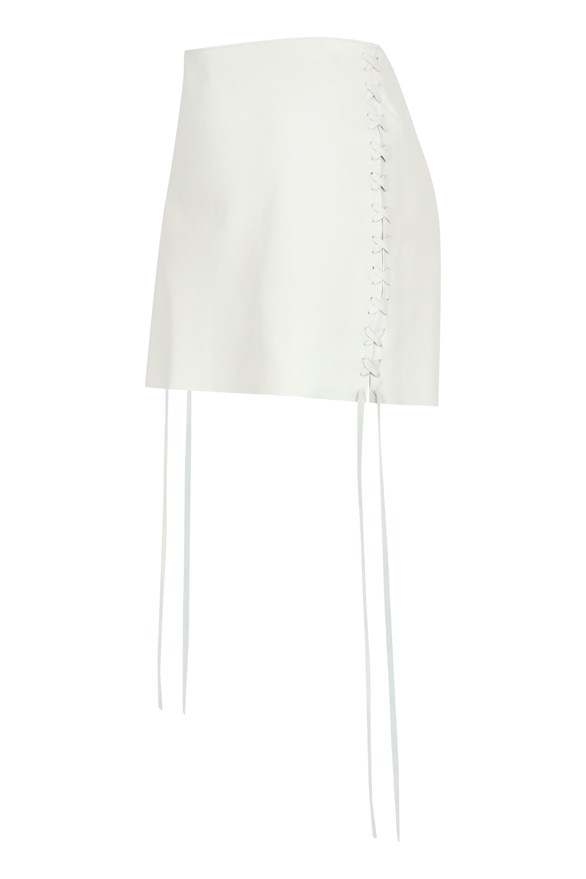 Leather mini skirt