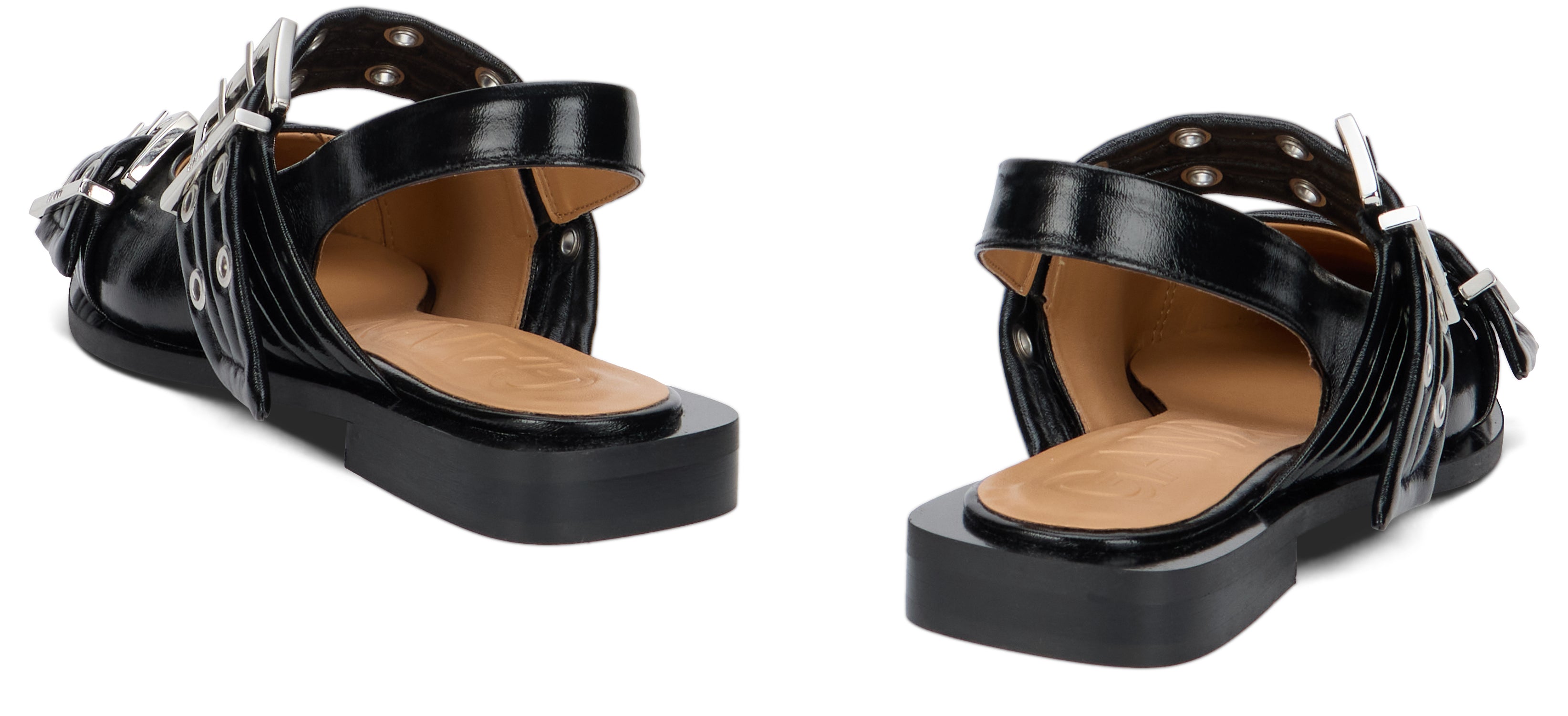 Flat ballerinas with buckle