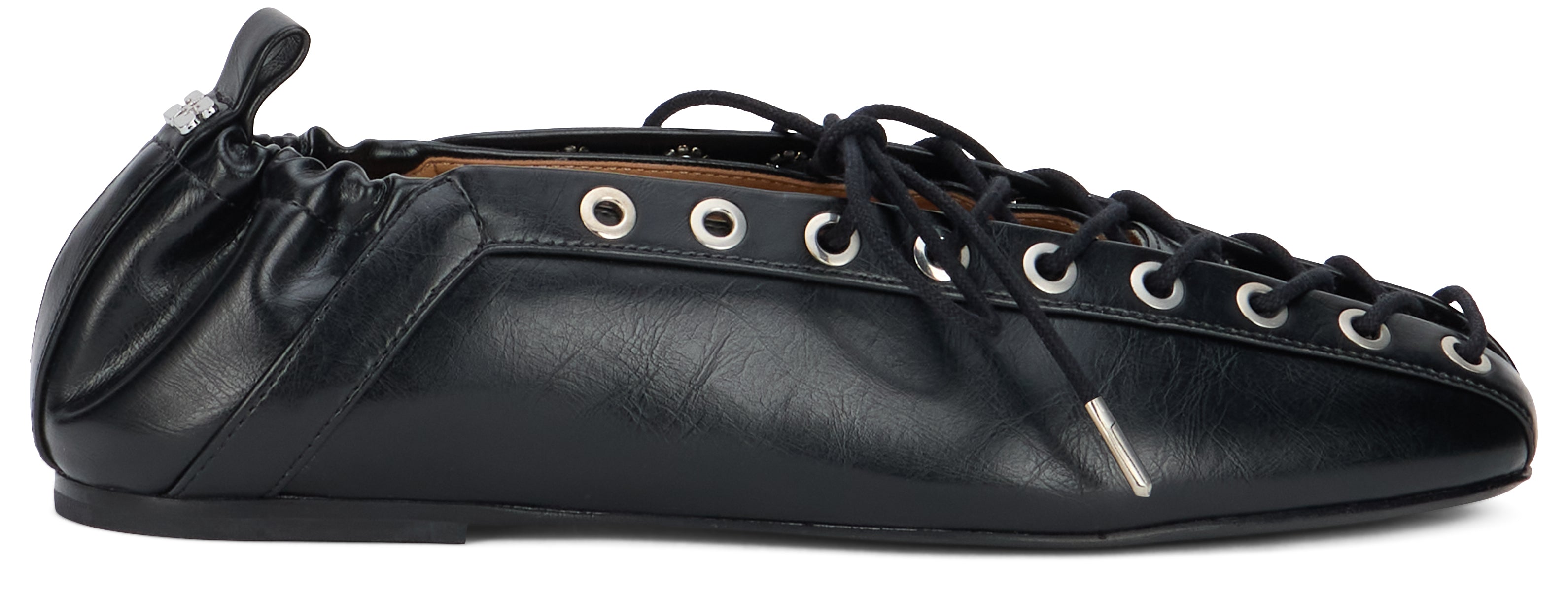 Ballet shoes with eyelets