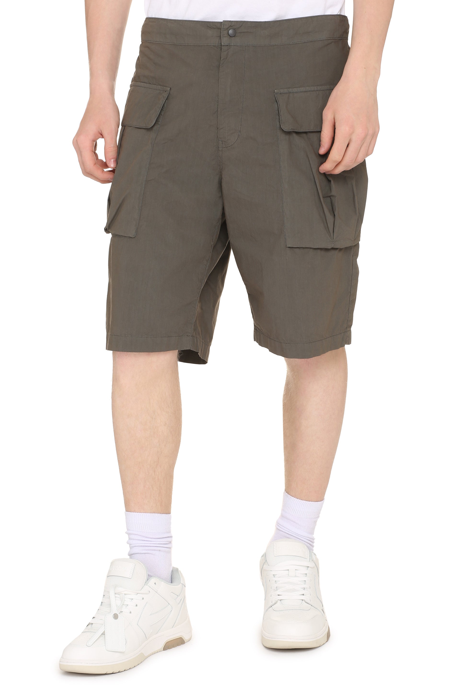 Cotton cargo bermuda shorts