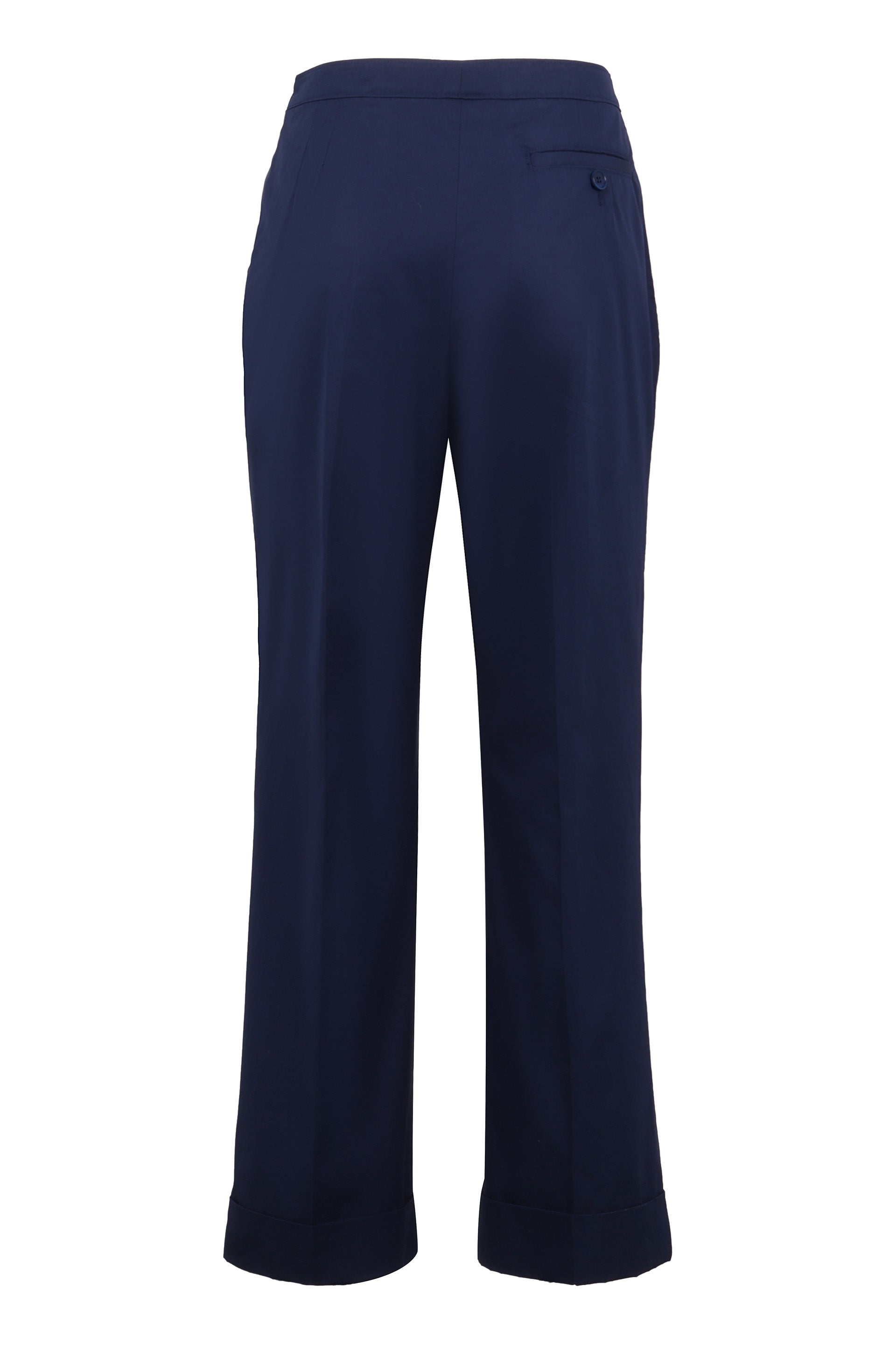 High-rise cotton trousers