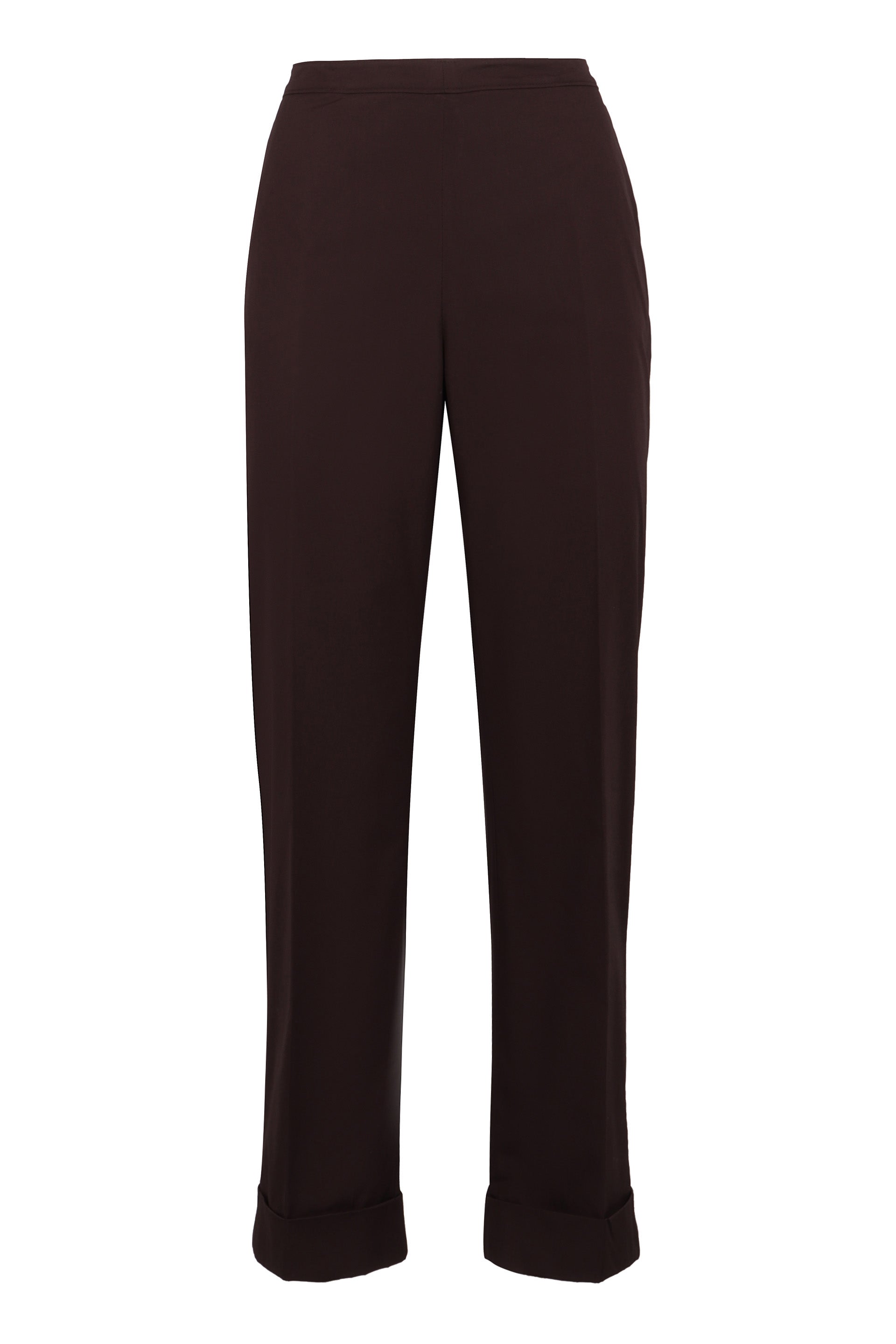 High-rise cotton trousers