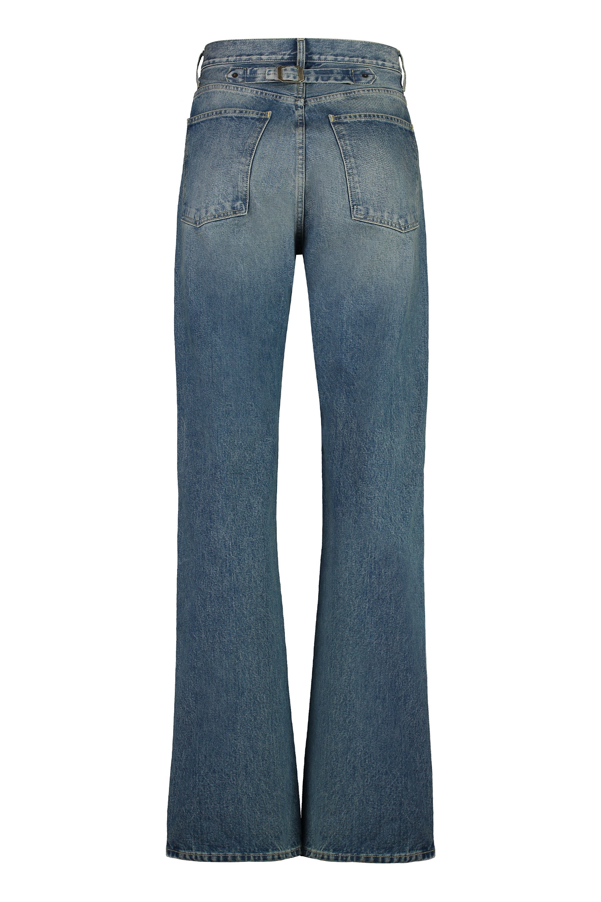 5-pocket straight-leg jeans