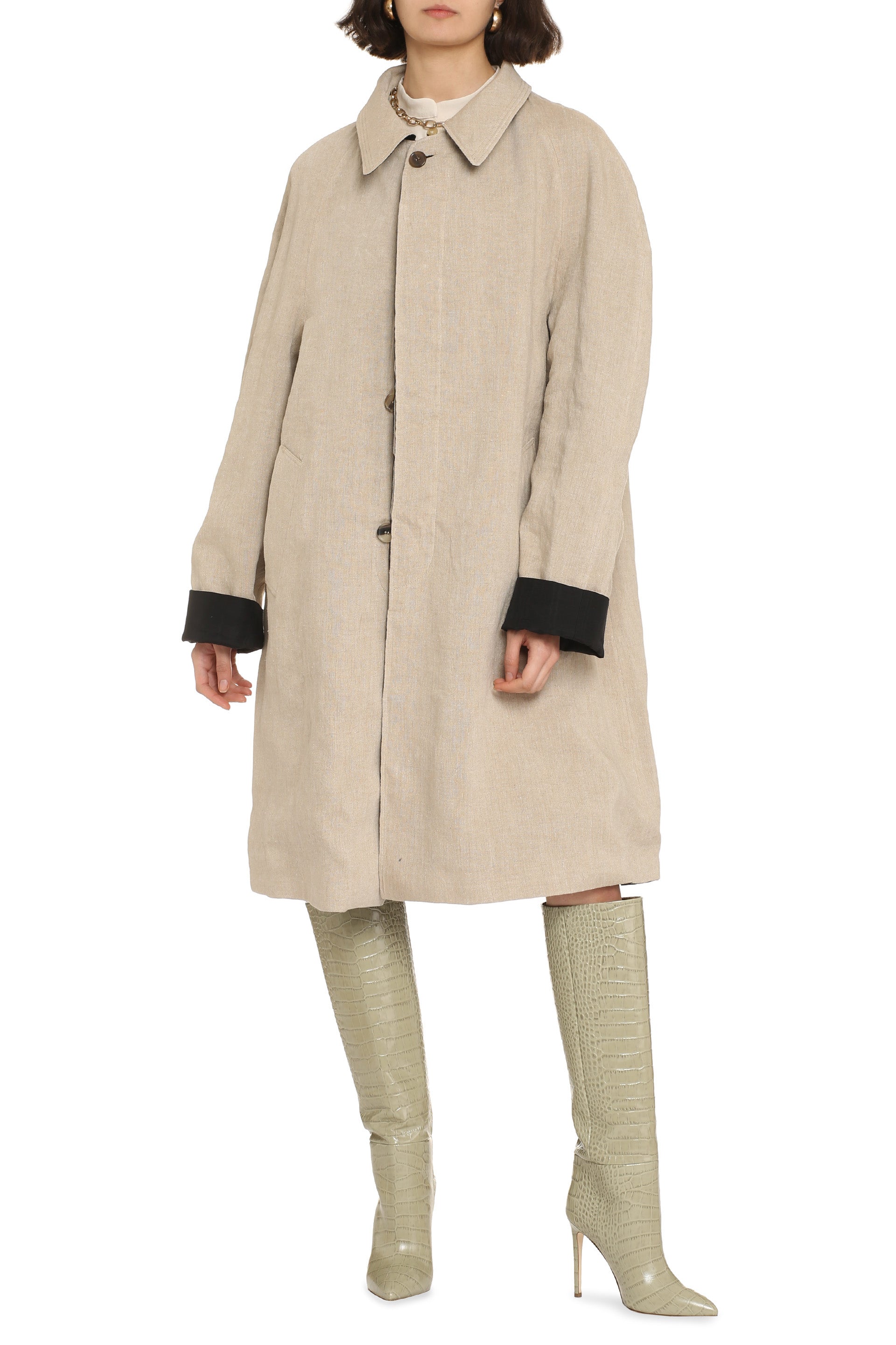 Reversible trench-coat