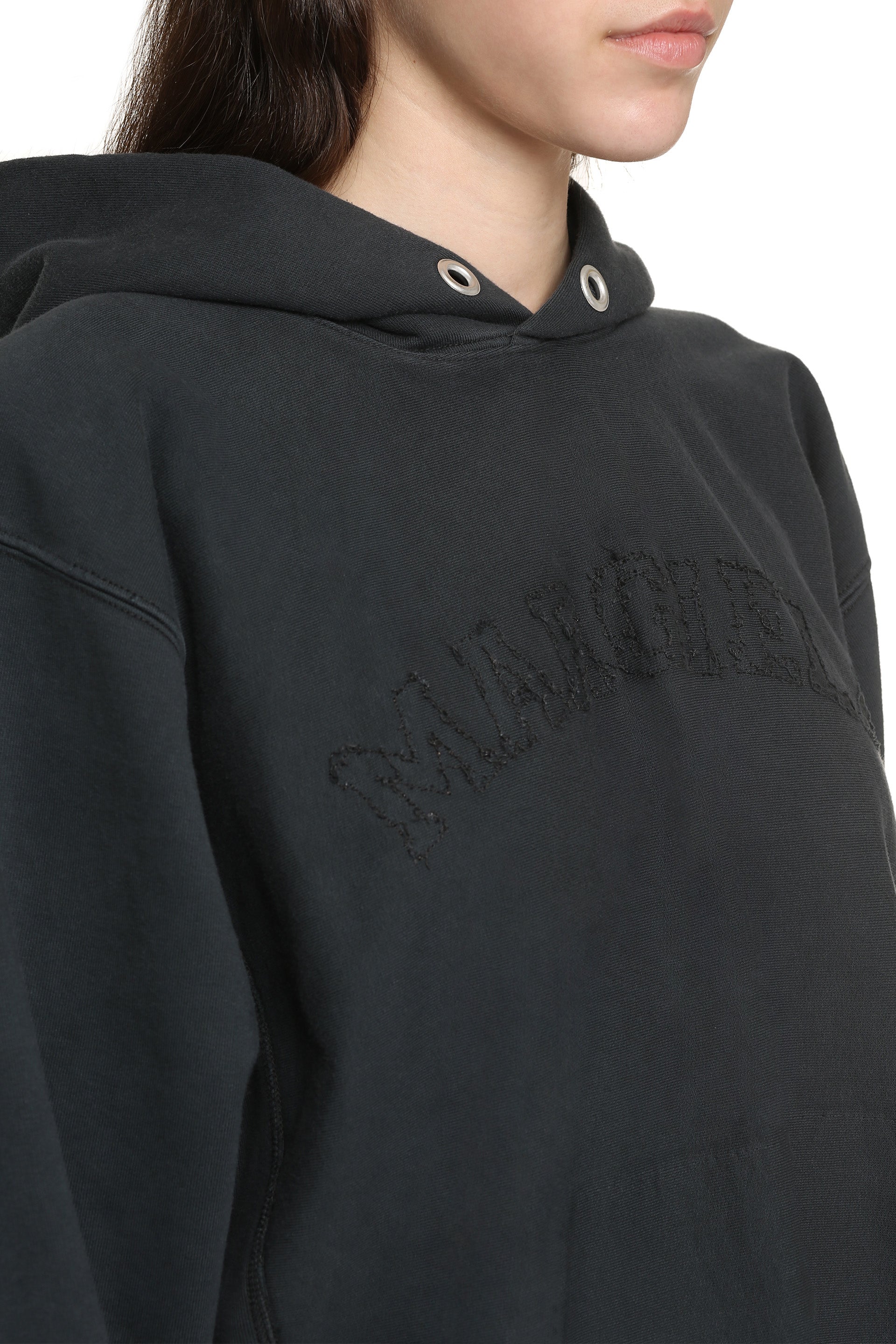 Logo cotton hoodie