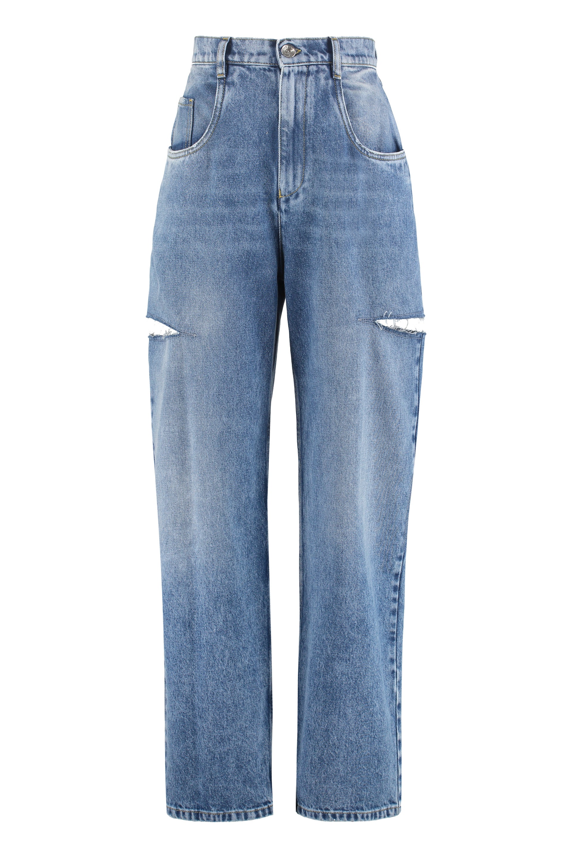 High-waist wide-leg jeans