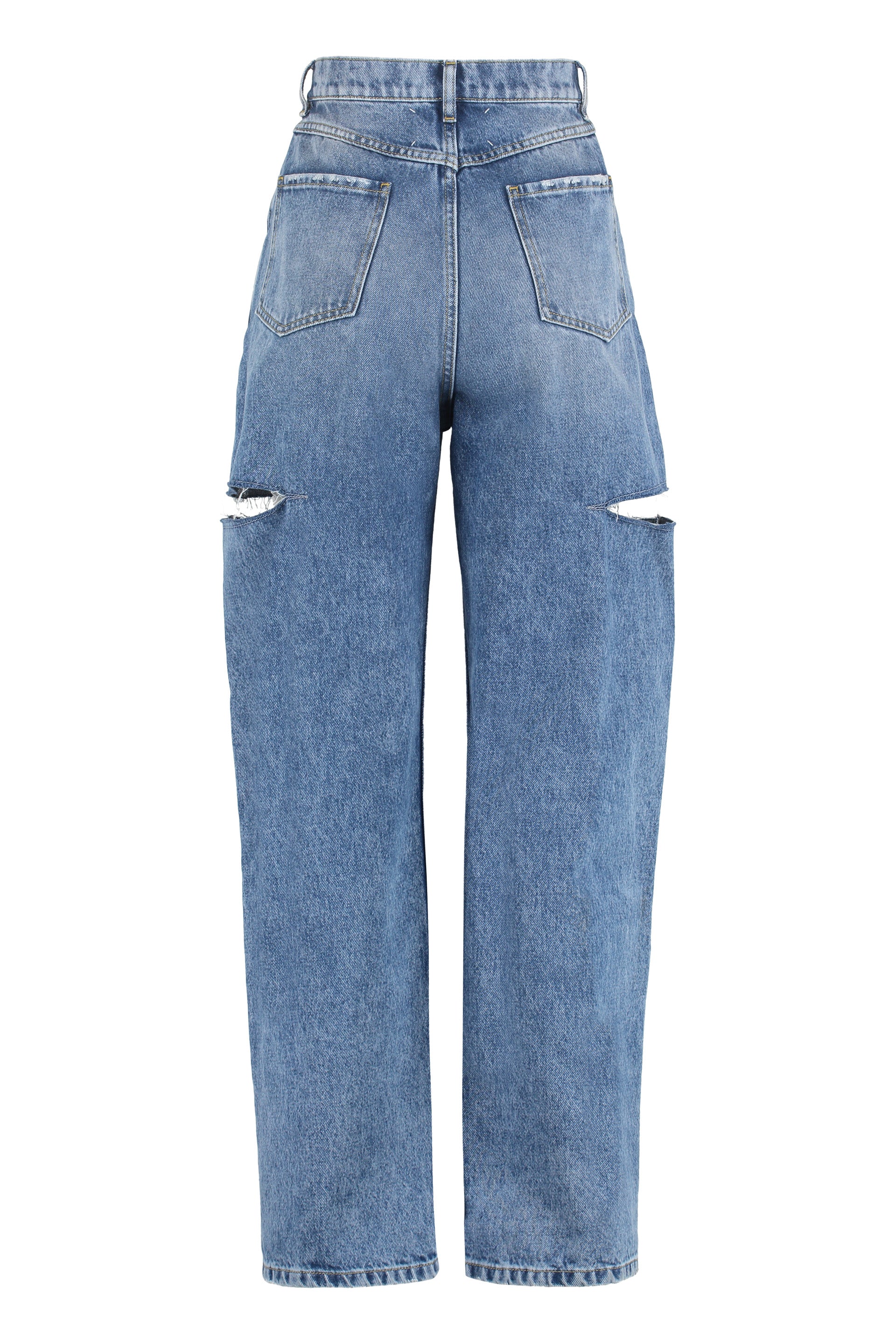 High-waist wide-leg jeans