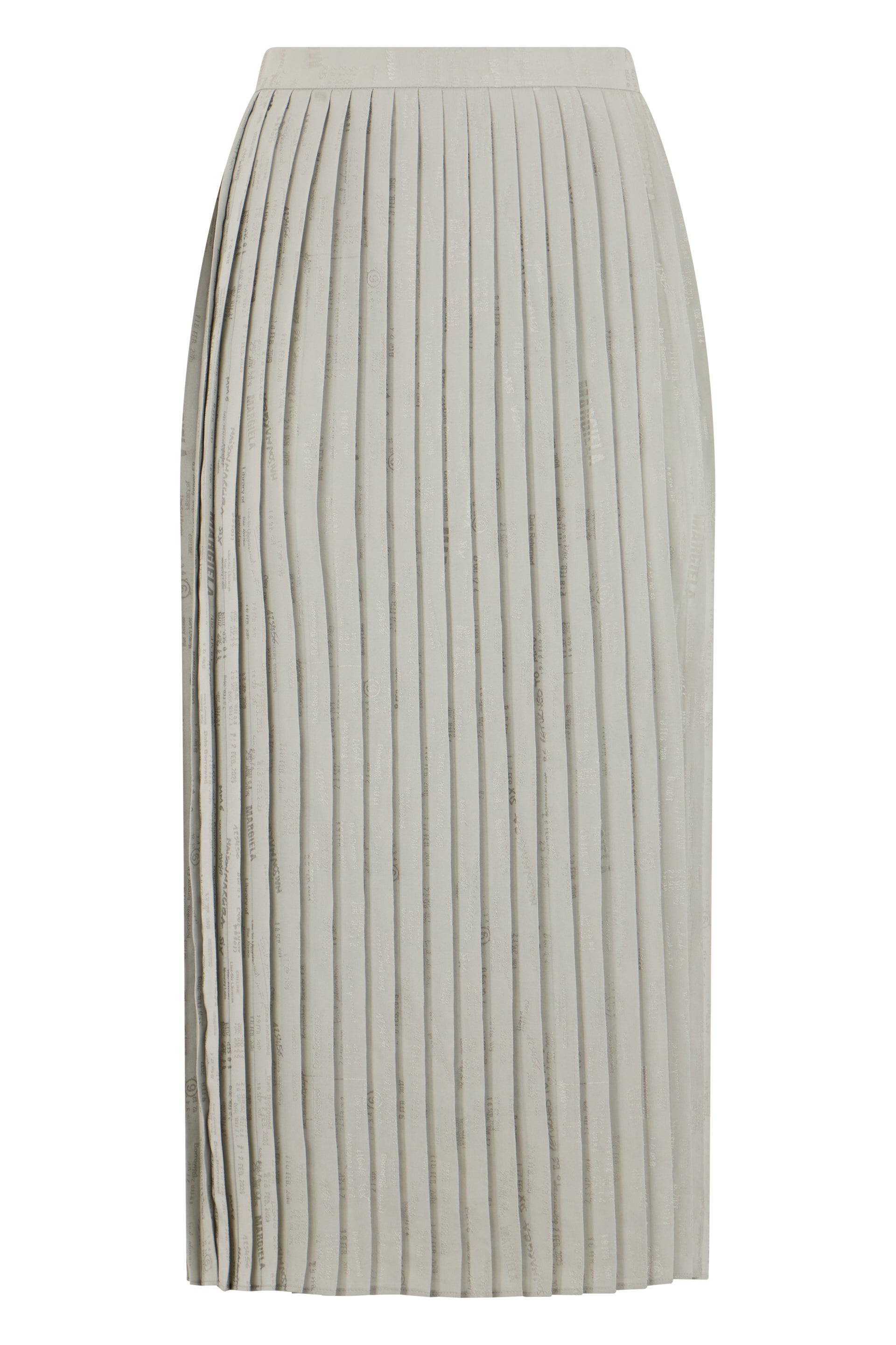 Pleated midi skirt in a blend of acetate and viscose