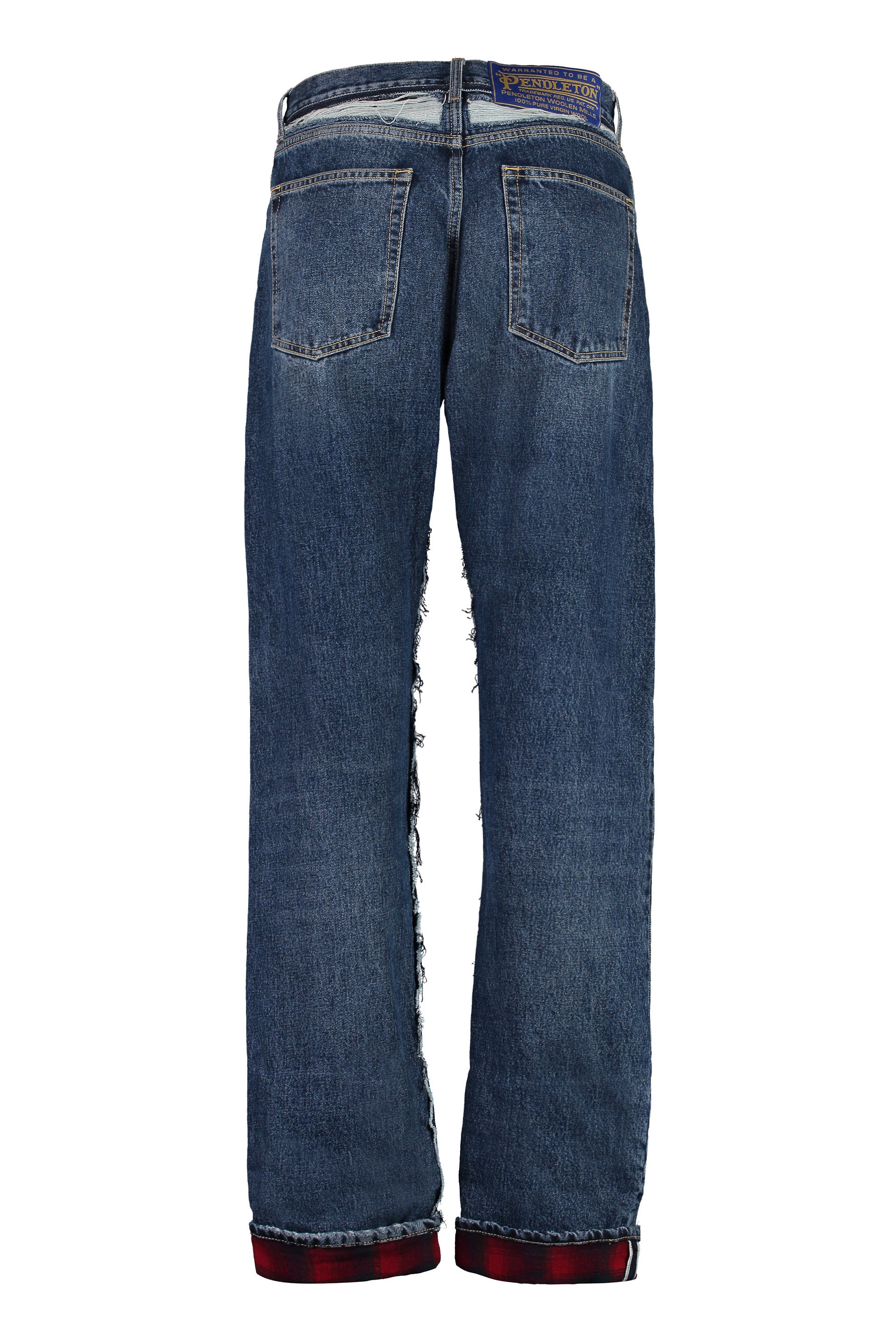 5-pocket straight-leg jeans