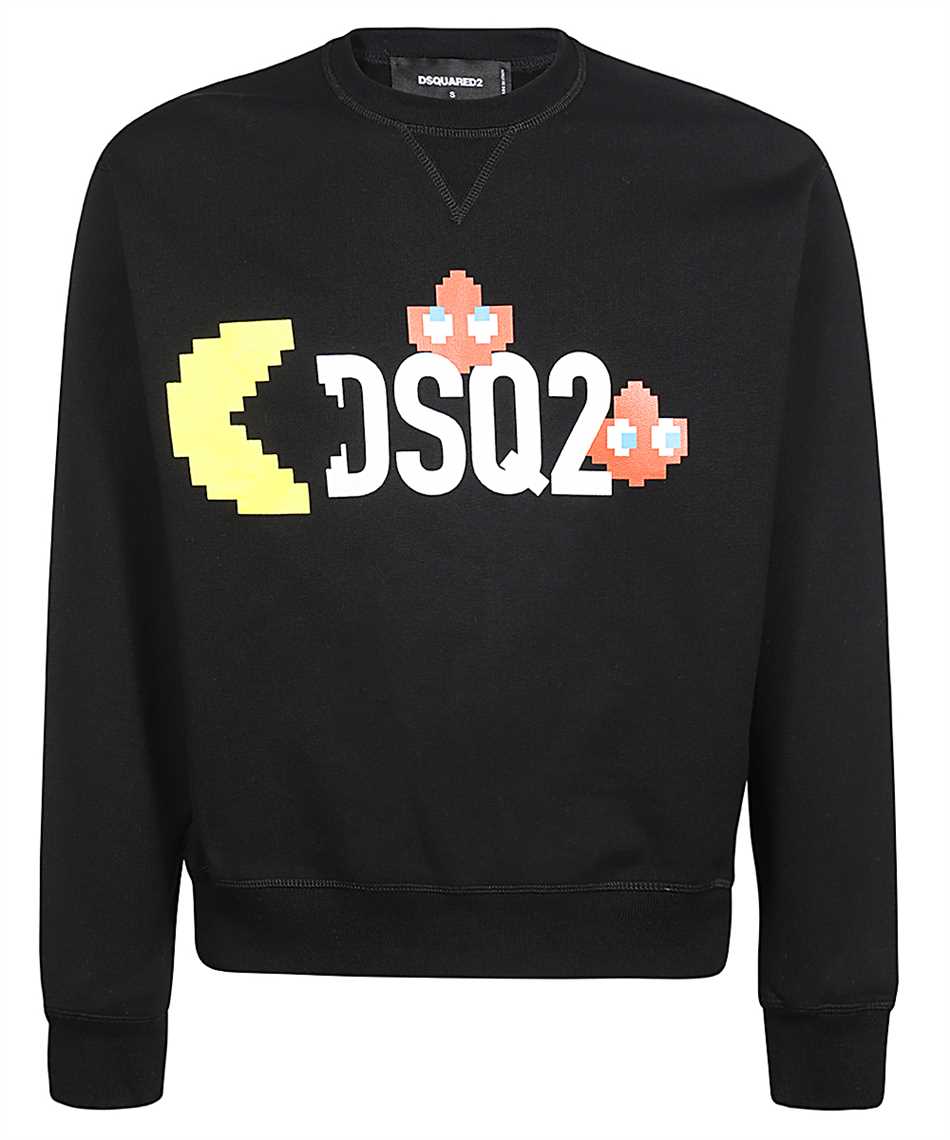 Pac-Man x Dsquared2 logo detail cotton sweatshirt