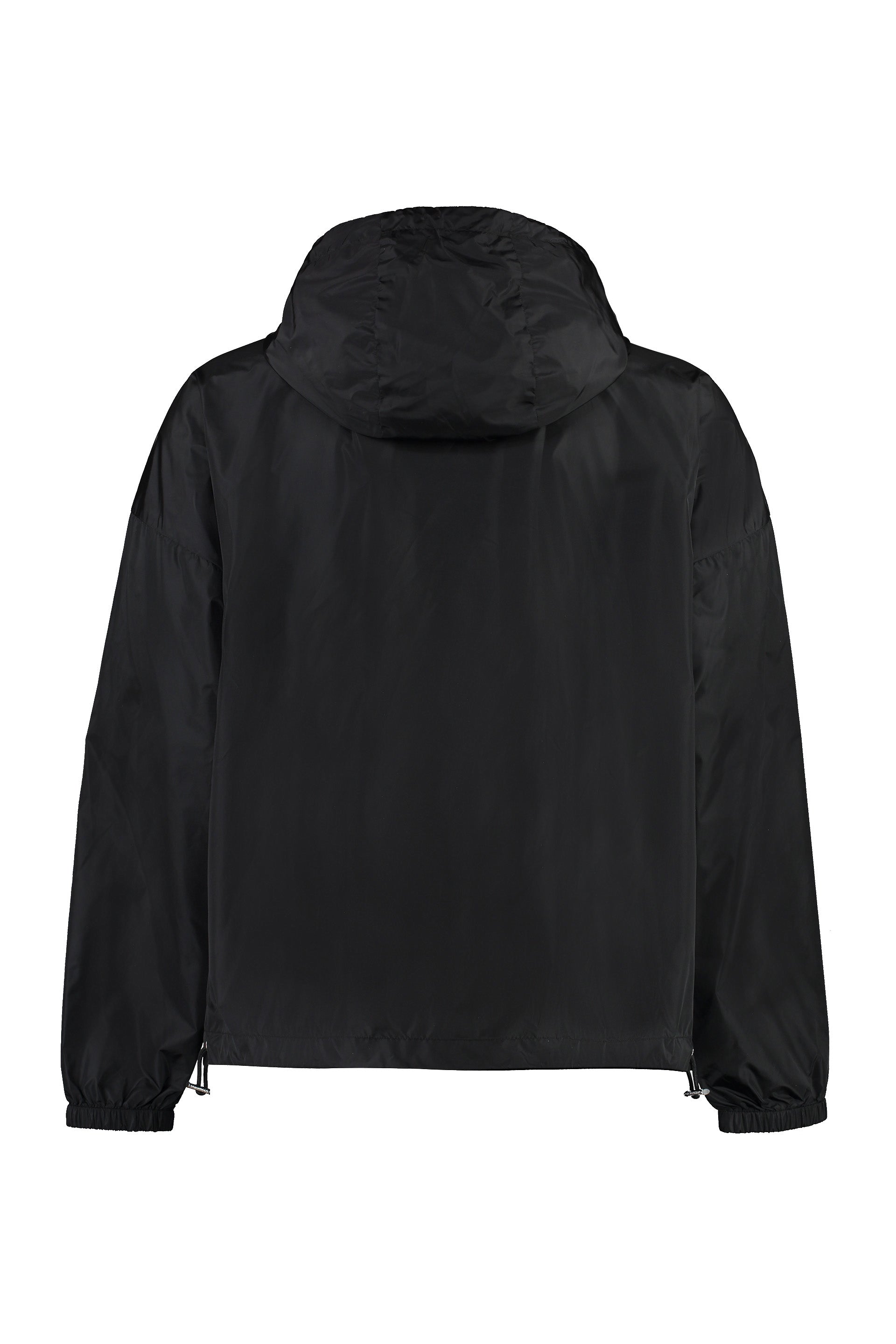 Technical fabric hooded jacket