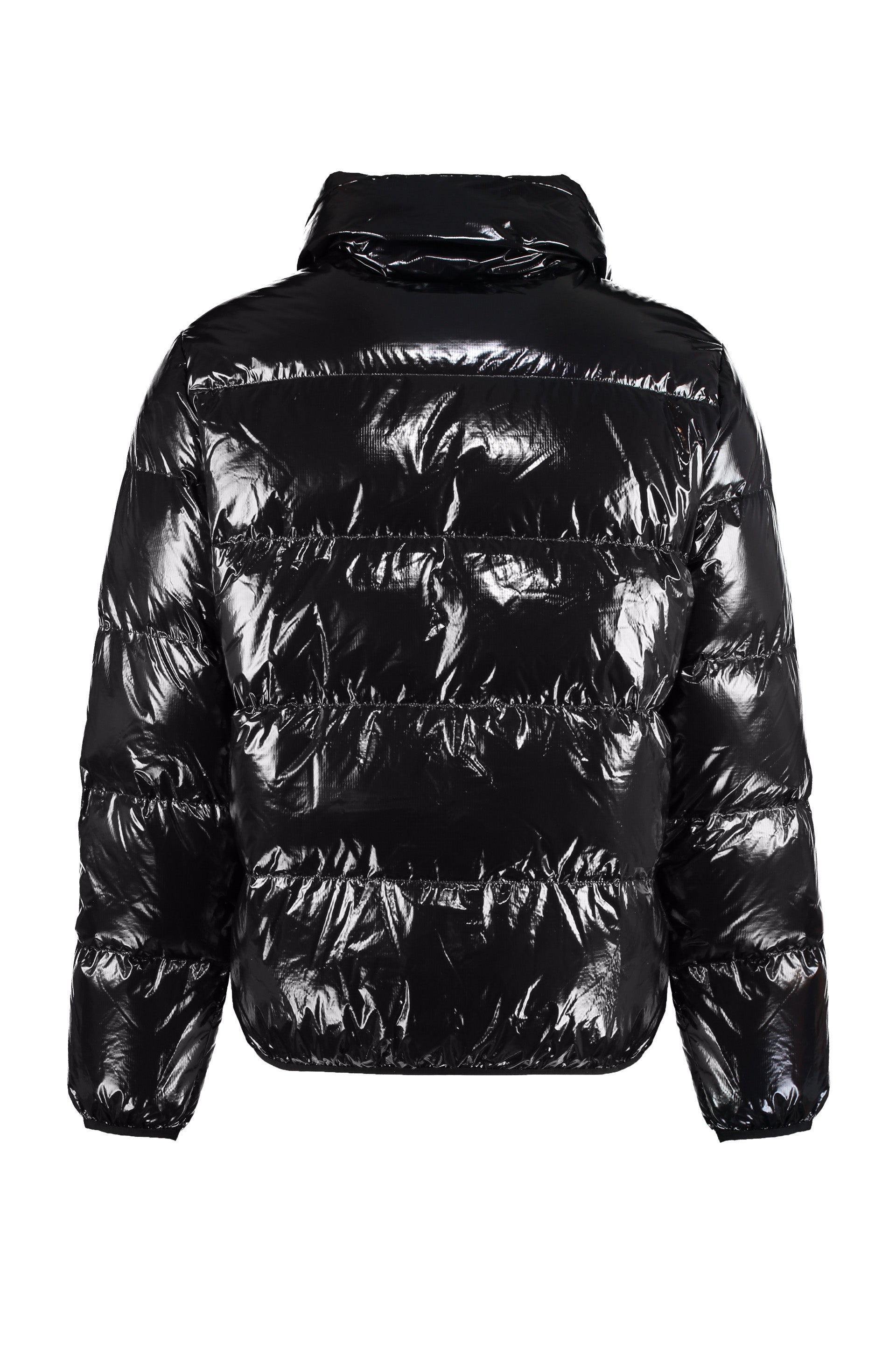 Glossy nylon down jacket