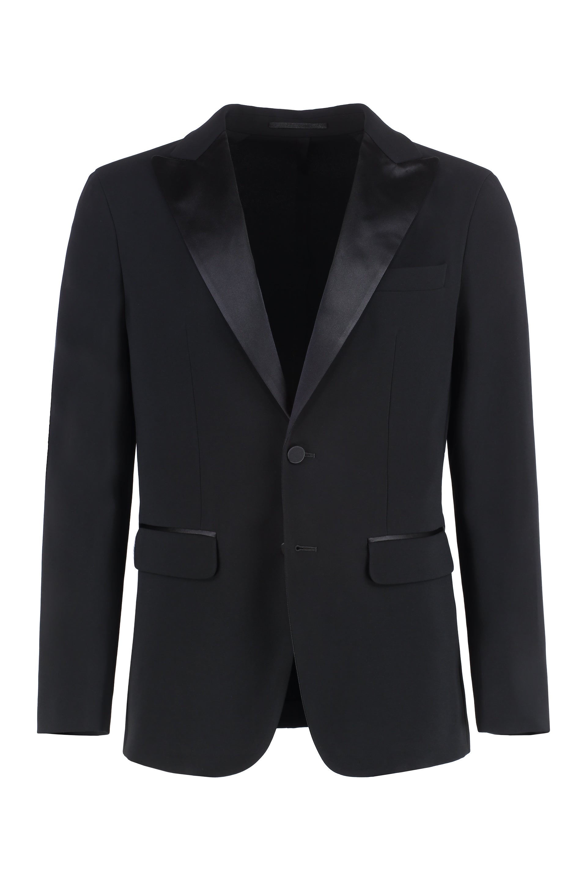 Miami Virgin wool two-pieces suit with satin lapels