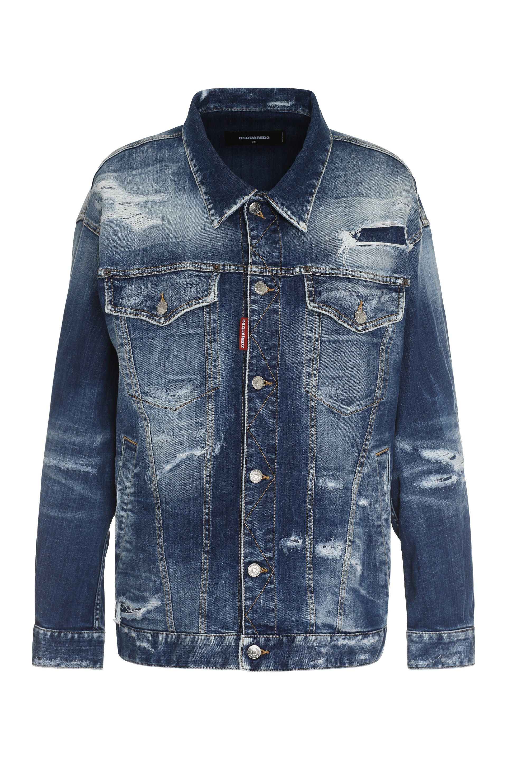 Destroyed denim jacket