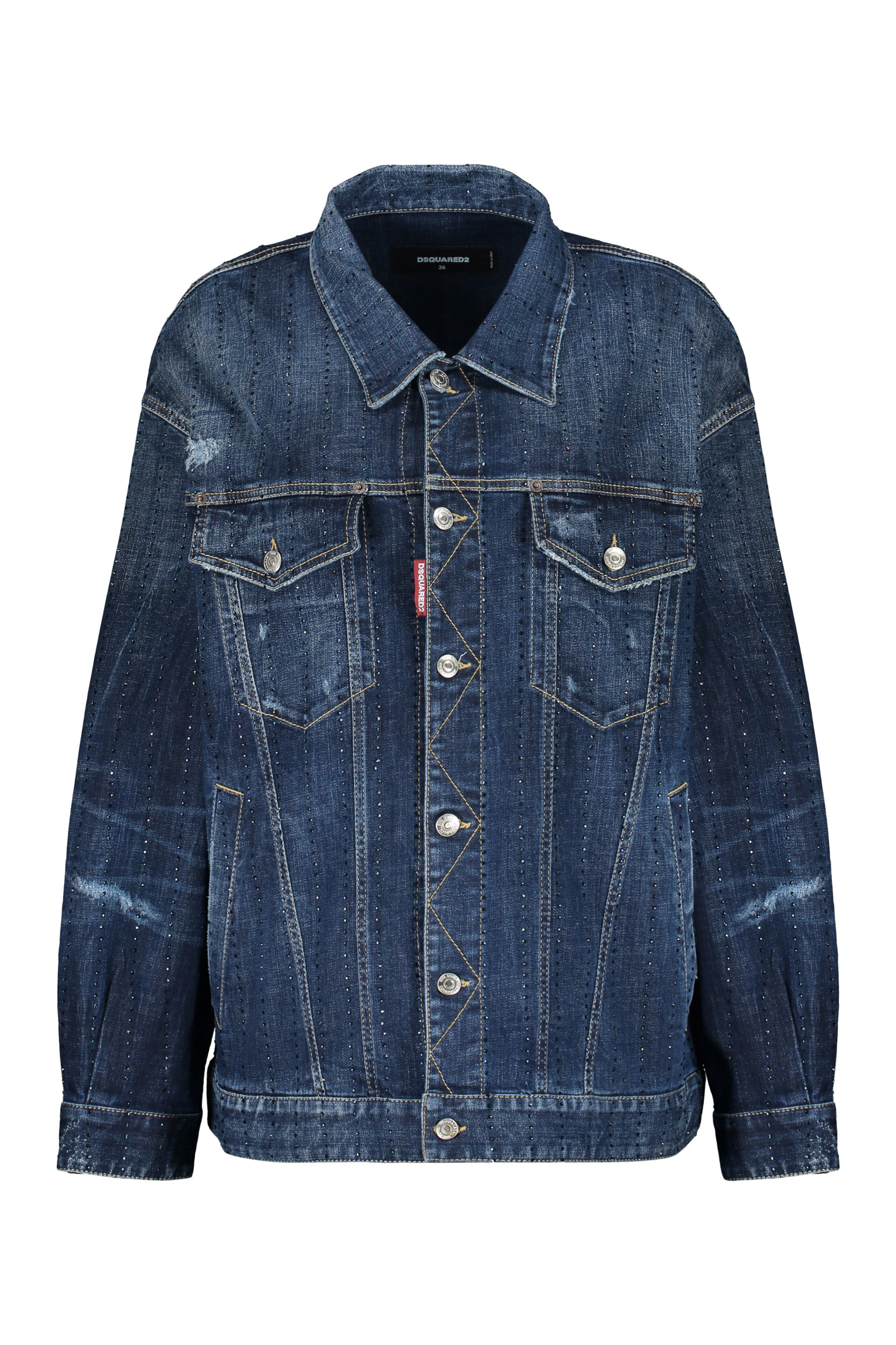 Classic versatile dark blue denim jacket