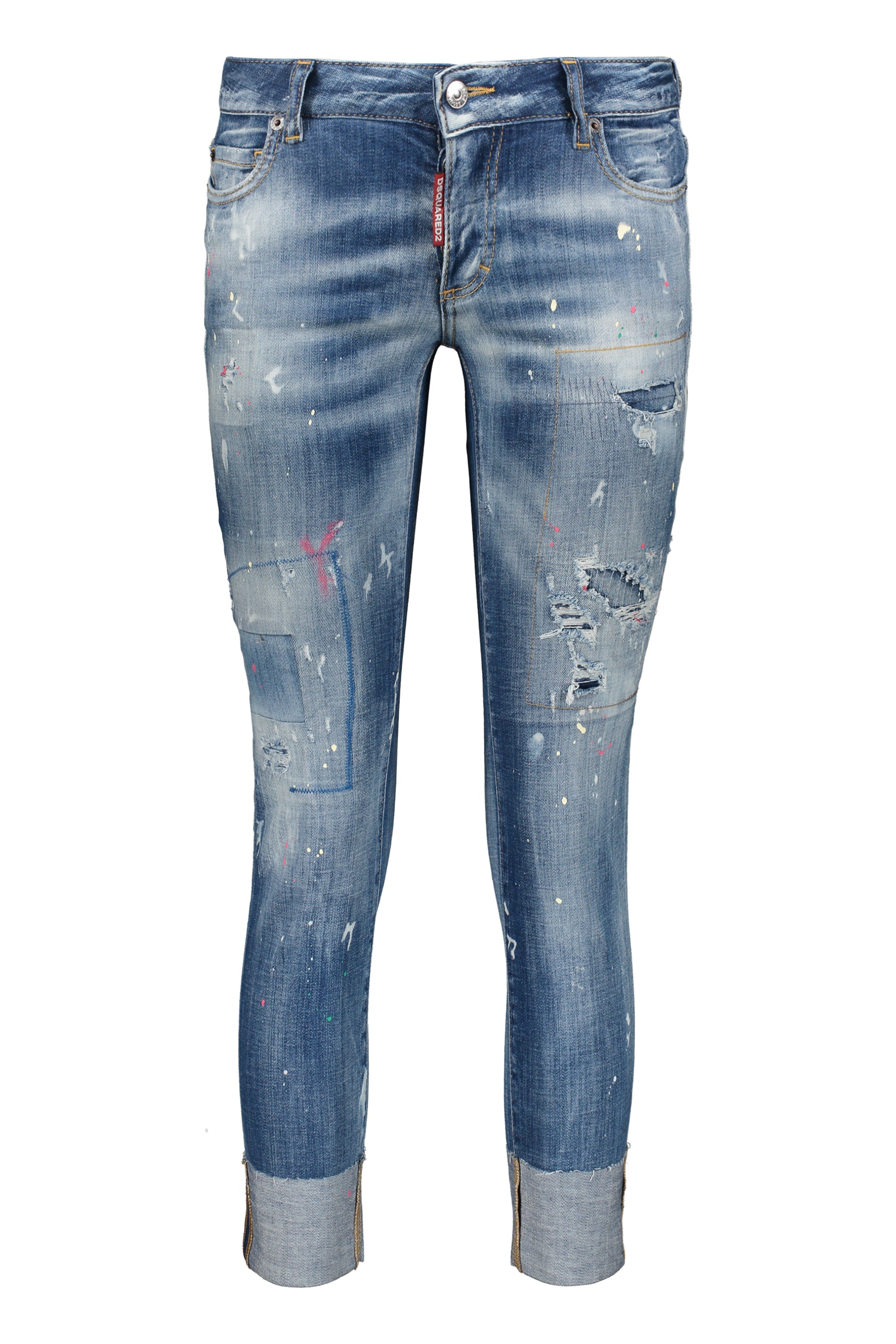 Jennifer bleached slim-fit jeans