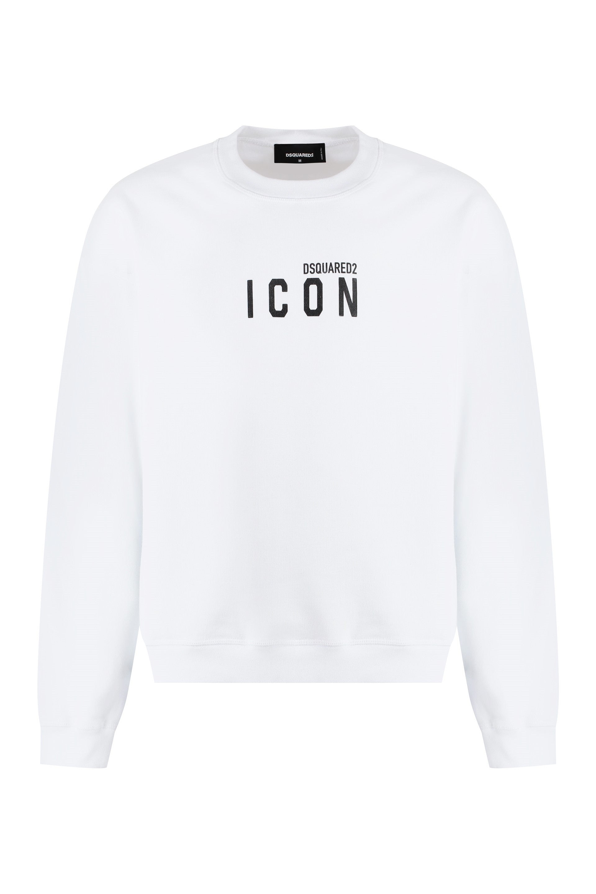 Cotton crew-neck sweatshirt with logo