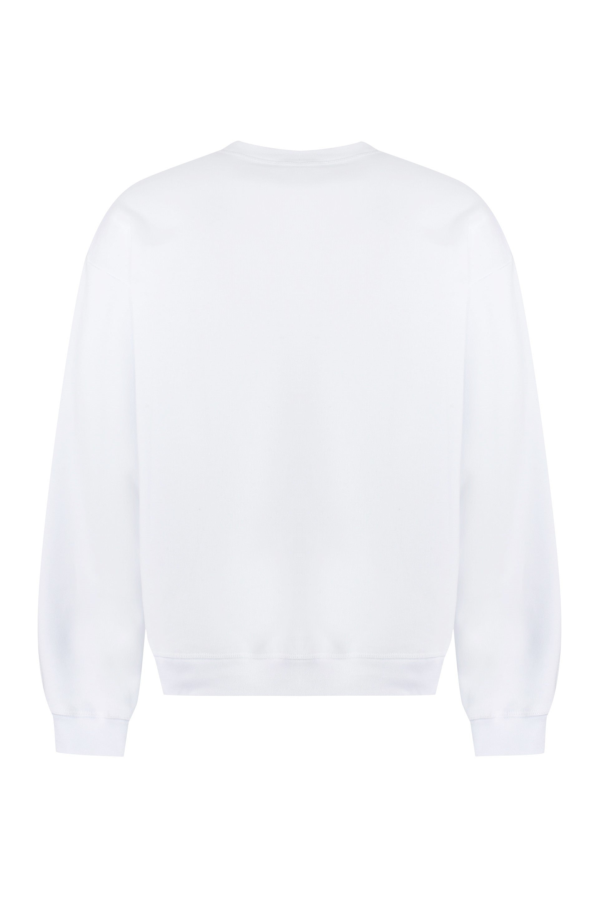 Cotton crew-neck sweatshirt with logo