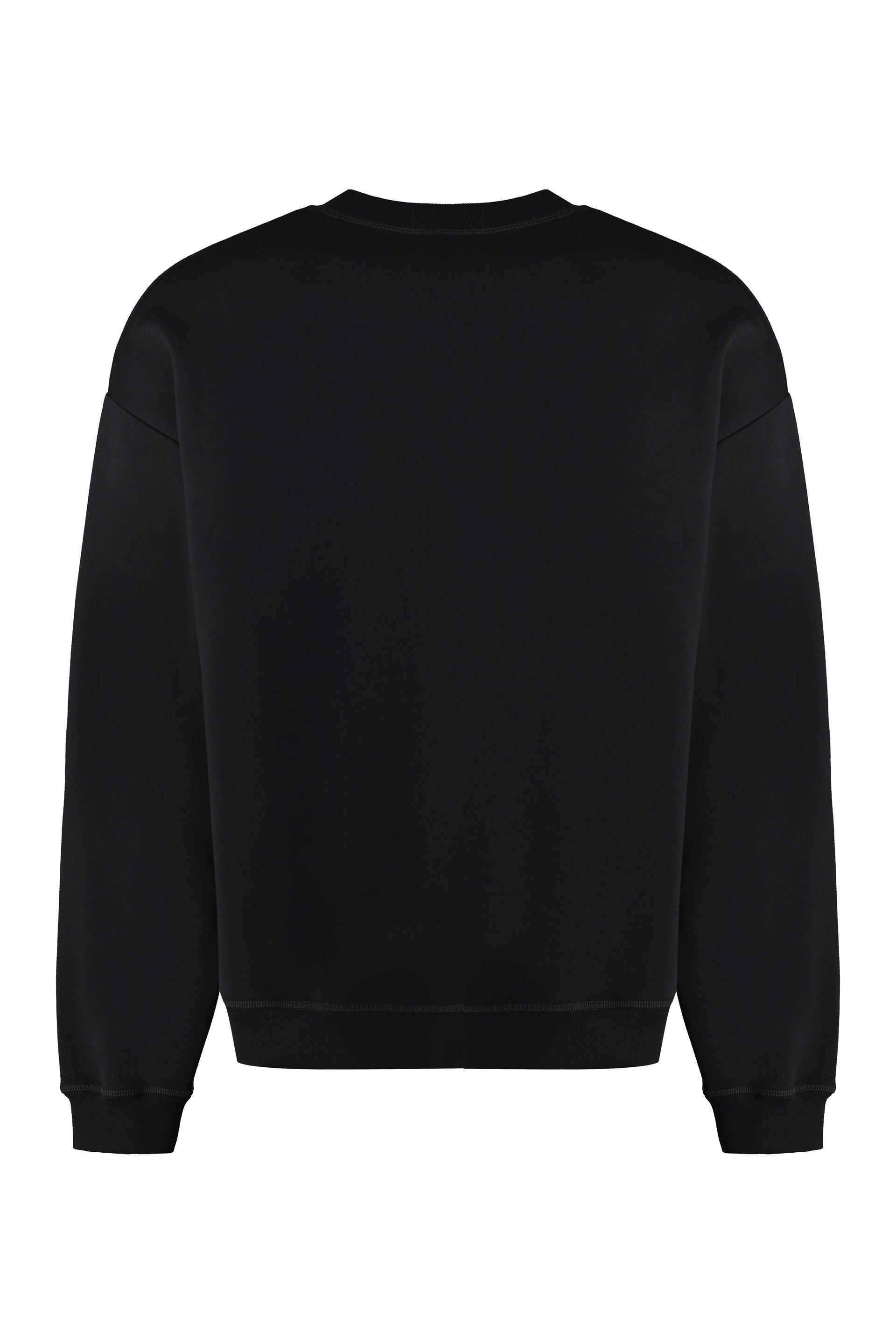 Cotton crew-neck sweatshirt with logo