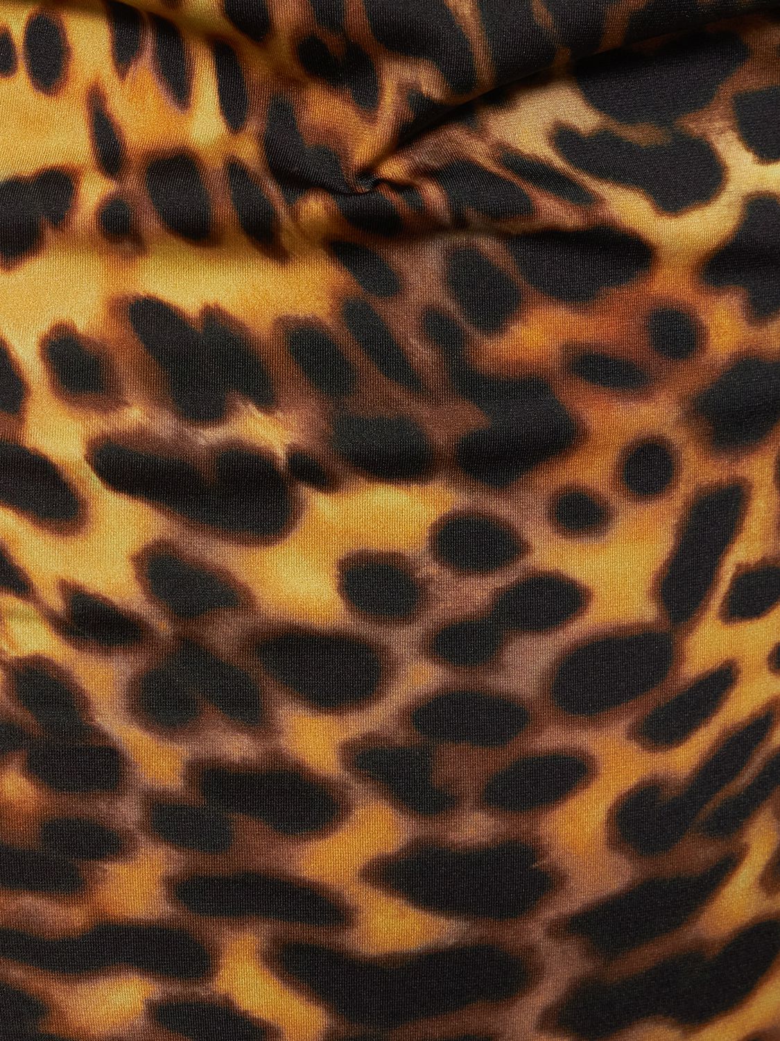 Leopard print swimsuit with thin straps