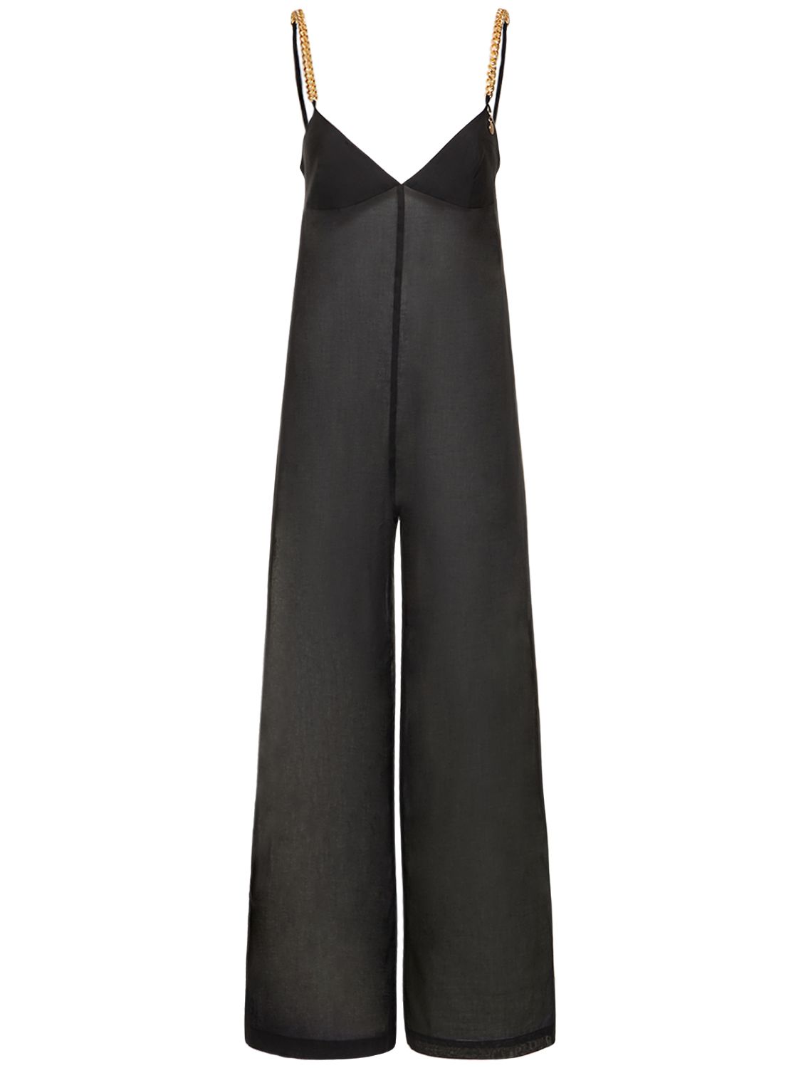 Elegant Black Jump Suit with V-neck