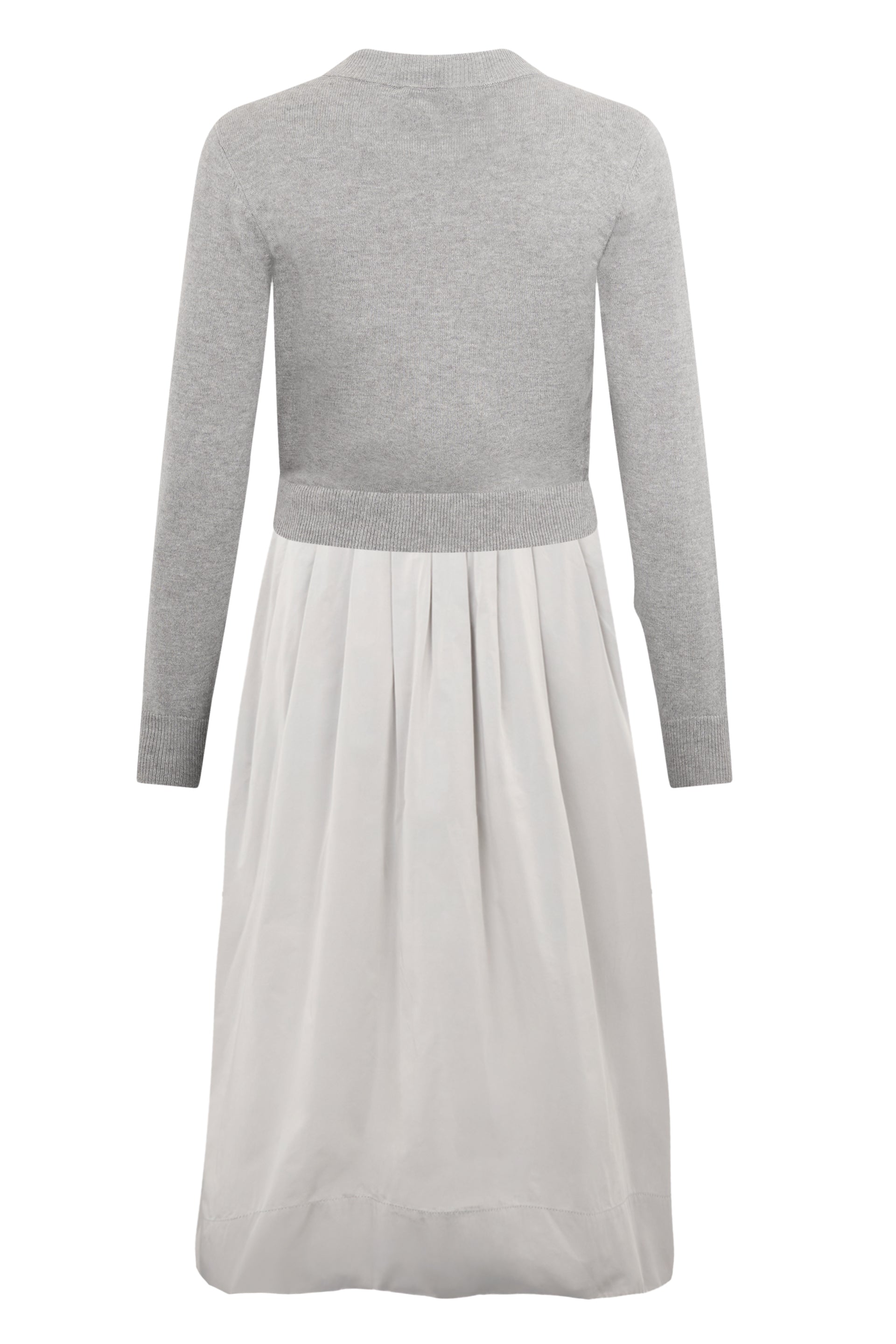 Gray long-sleeve dress with a casual and versatile design.