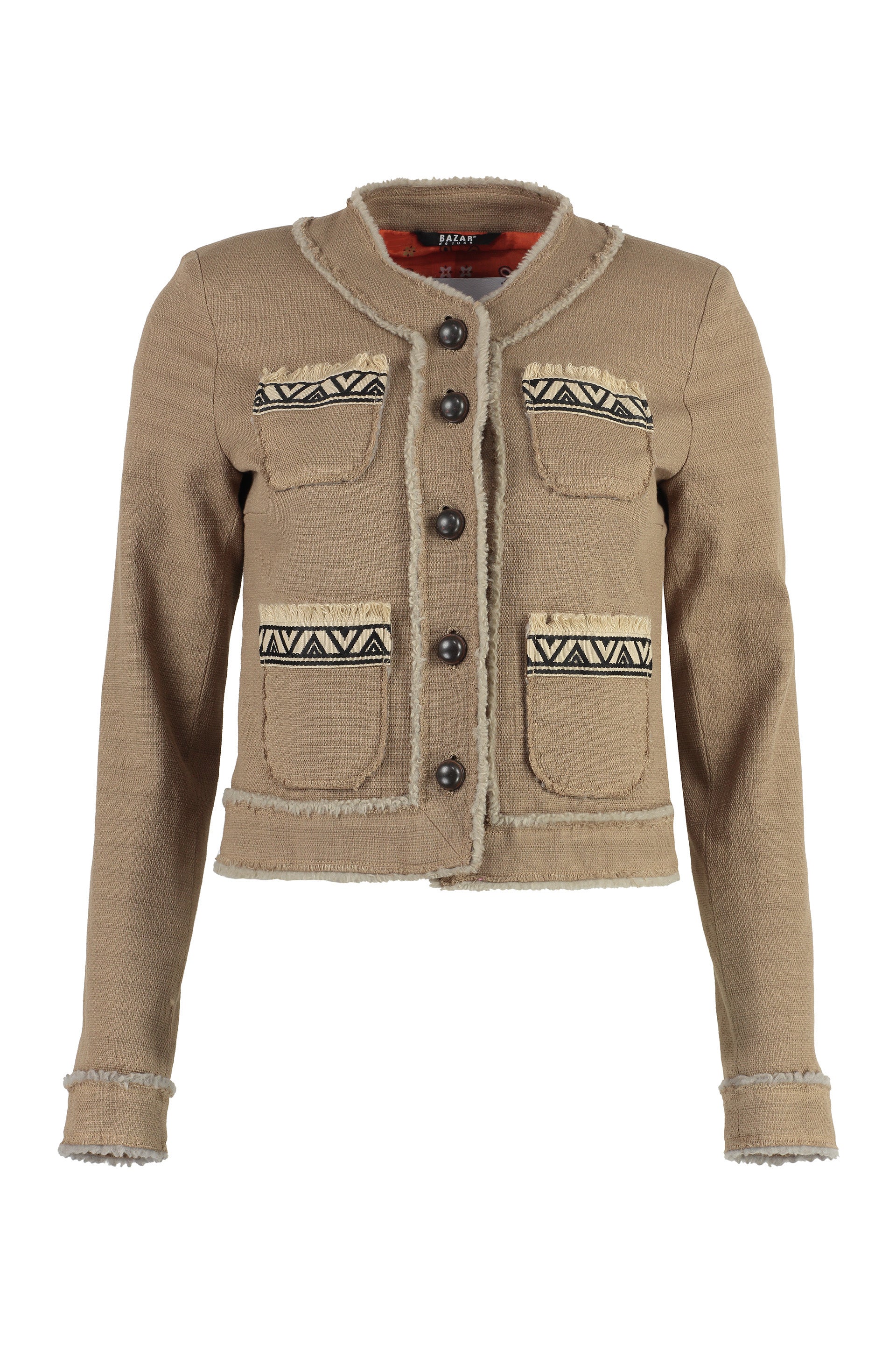 Button-front cotton jacket