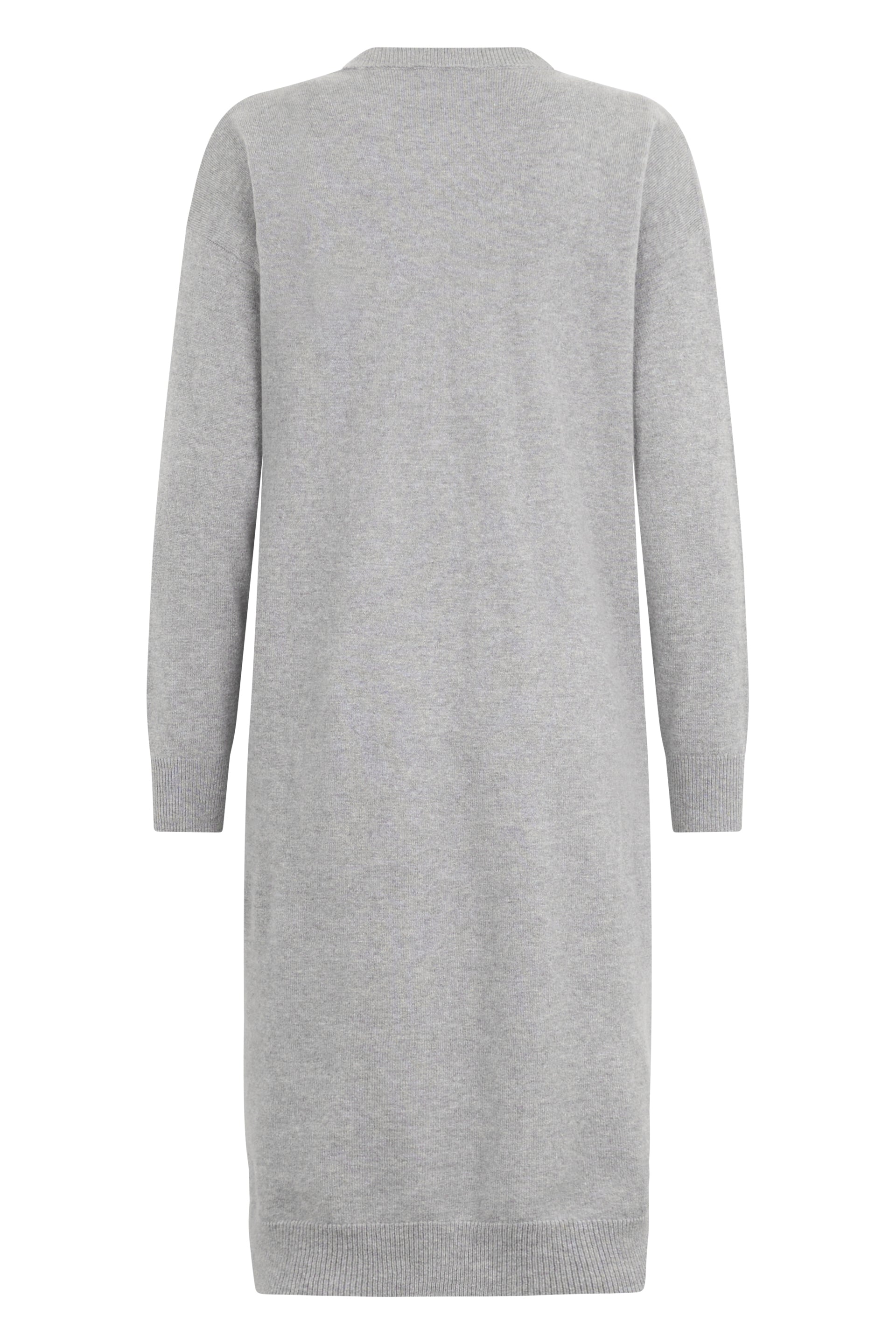 Gray dress with long sleeves, perfect for a casual and chic look.