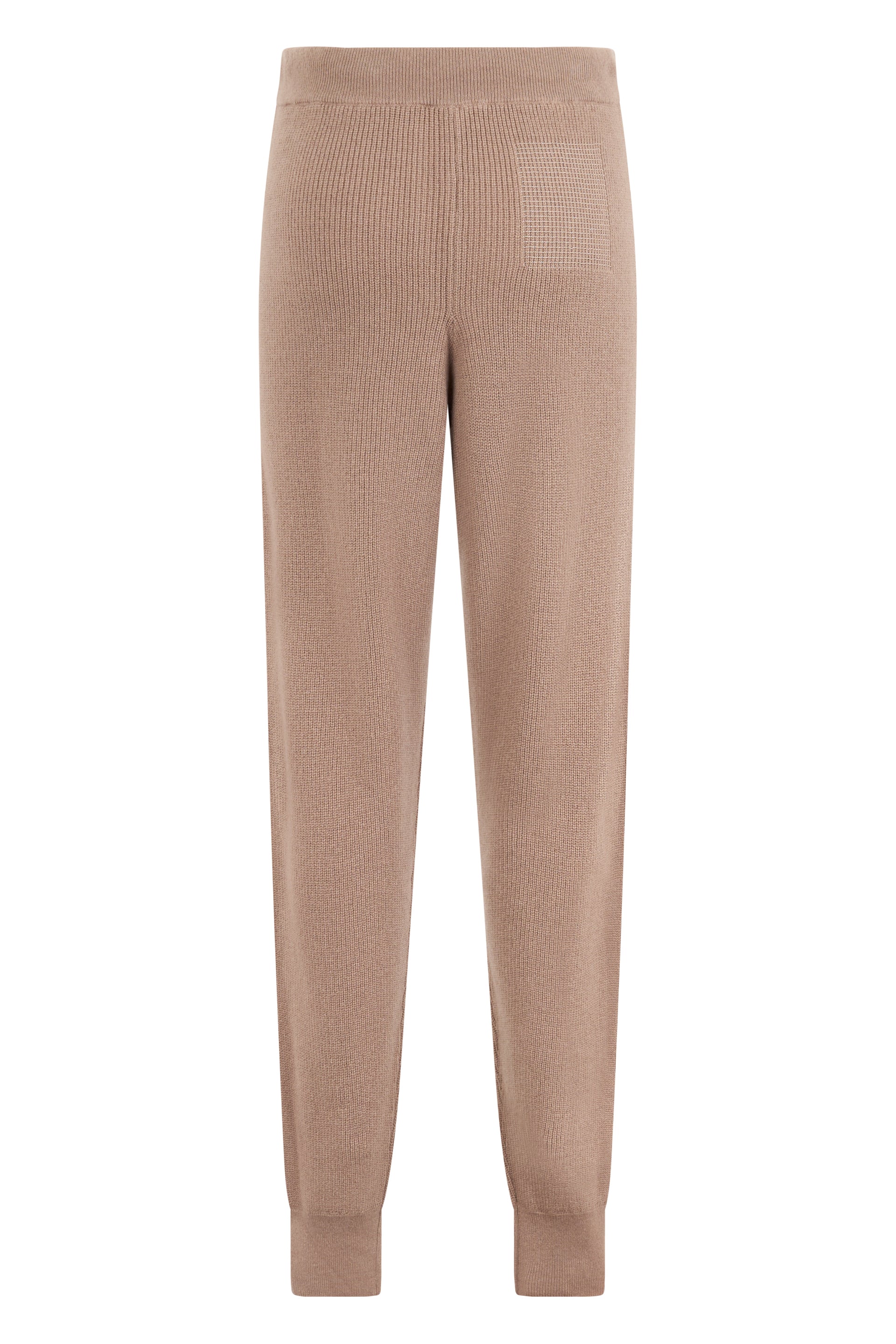 Sport pants in mud-colored fabric.