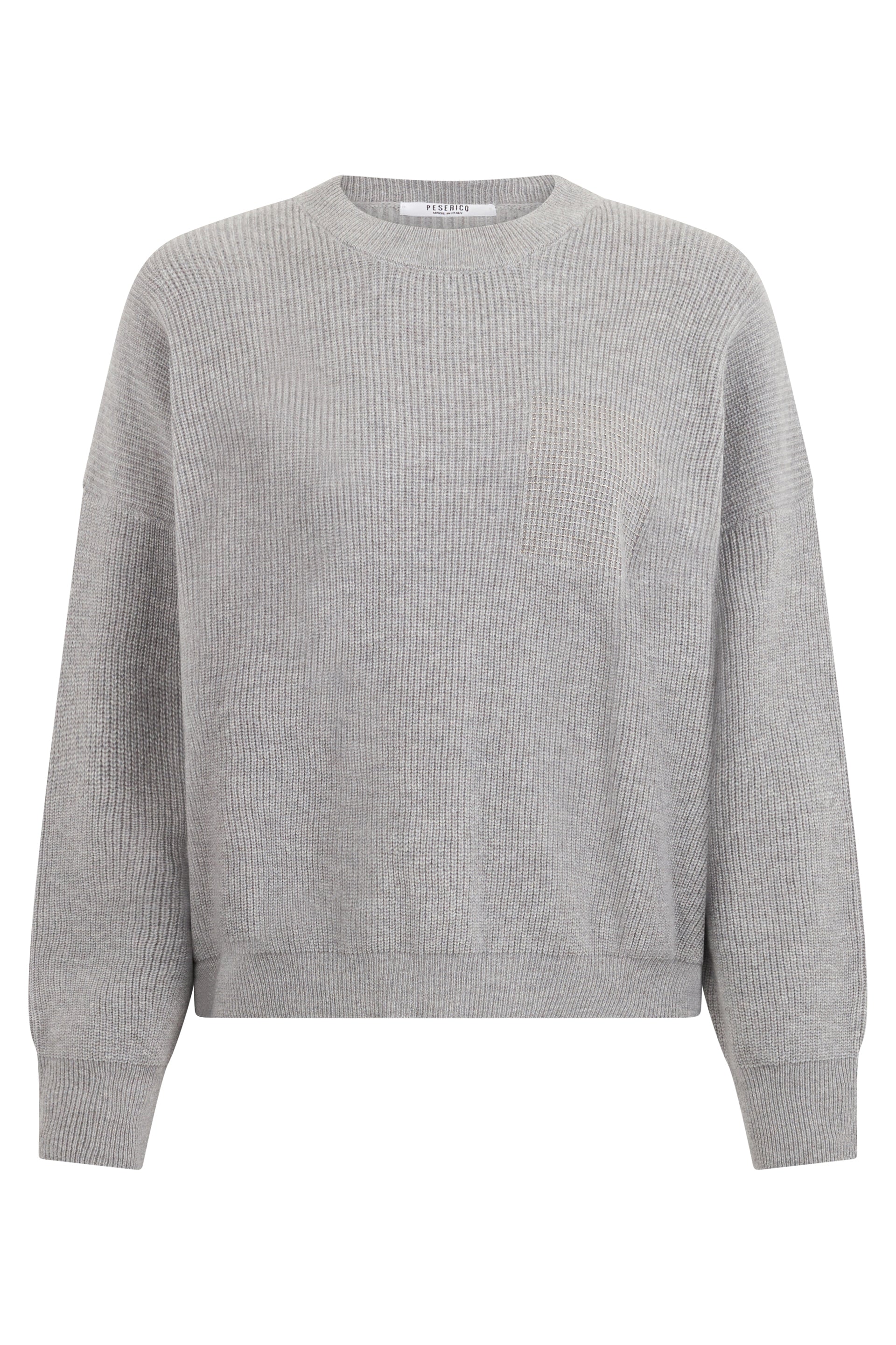 Gray sweater with a round neck ideal for a casual look.