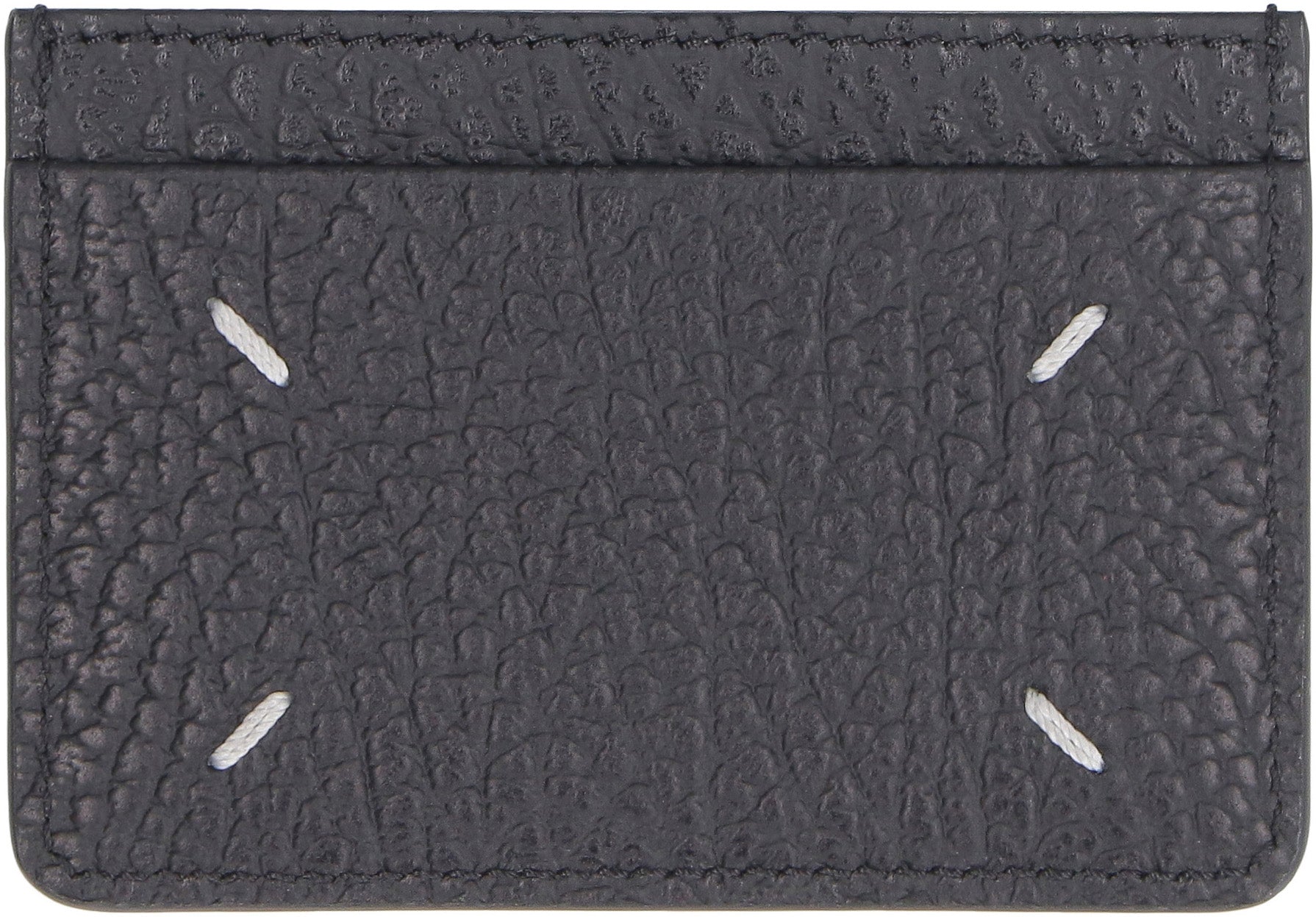 Pebbled calfskin card holder