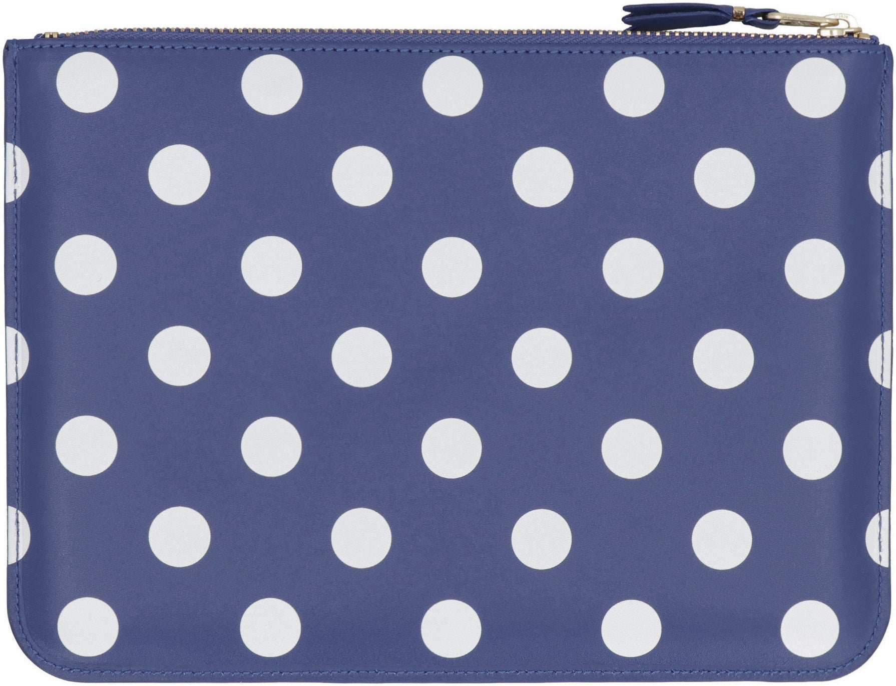 Printed leather flat pouch